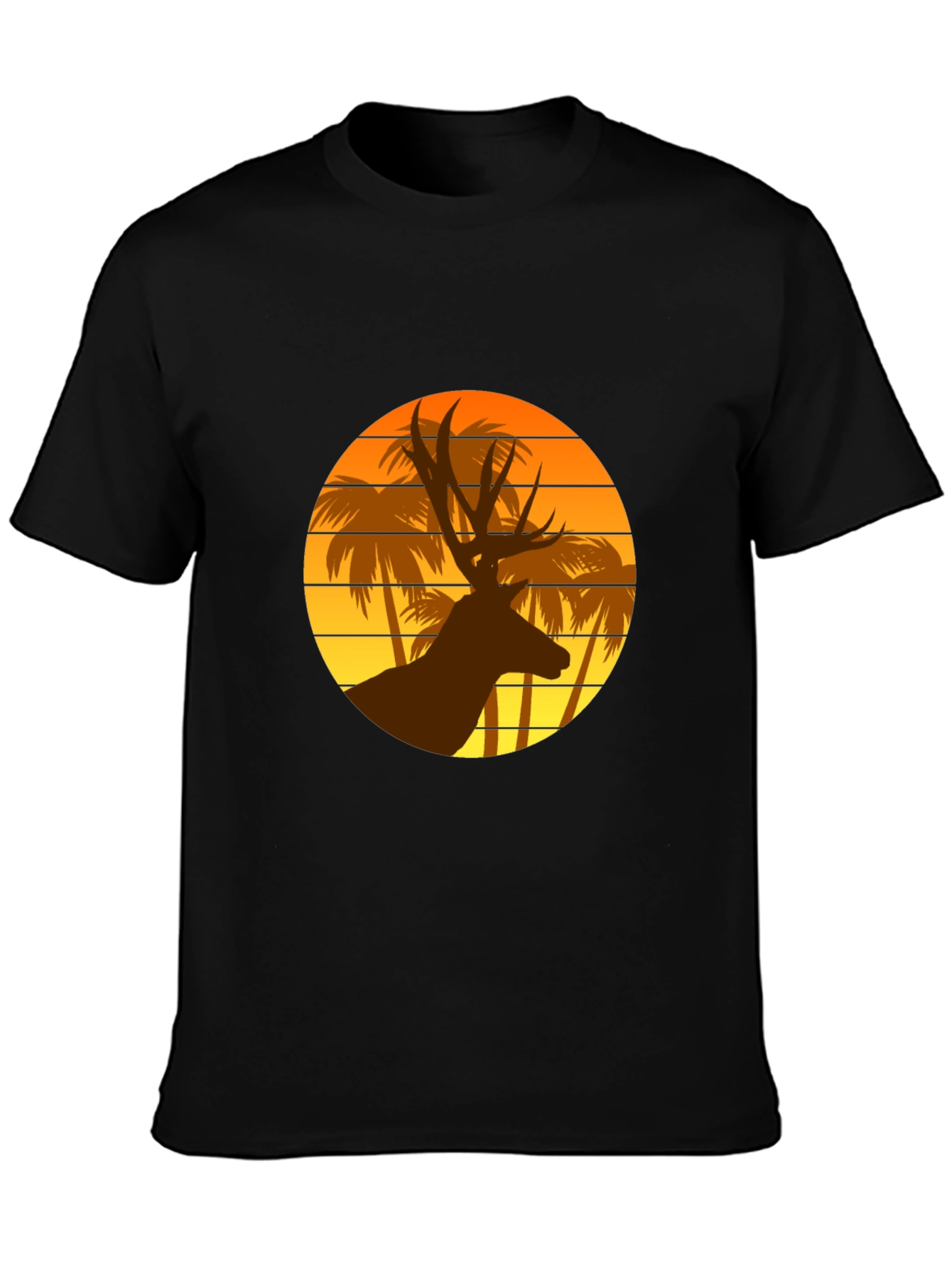 Deer Sunset Graphic T-Shirt | Tropical Vibes