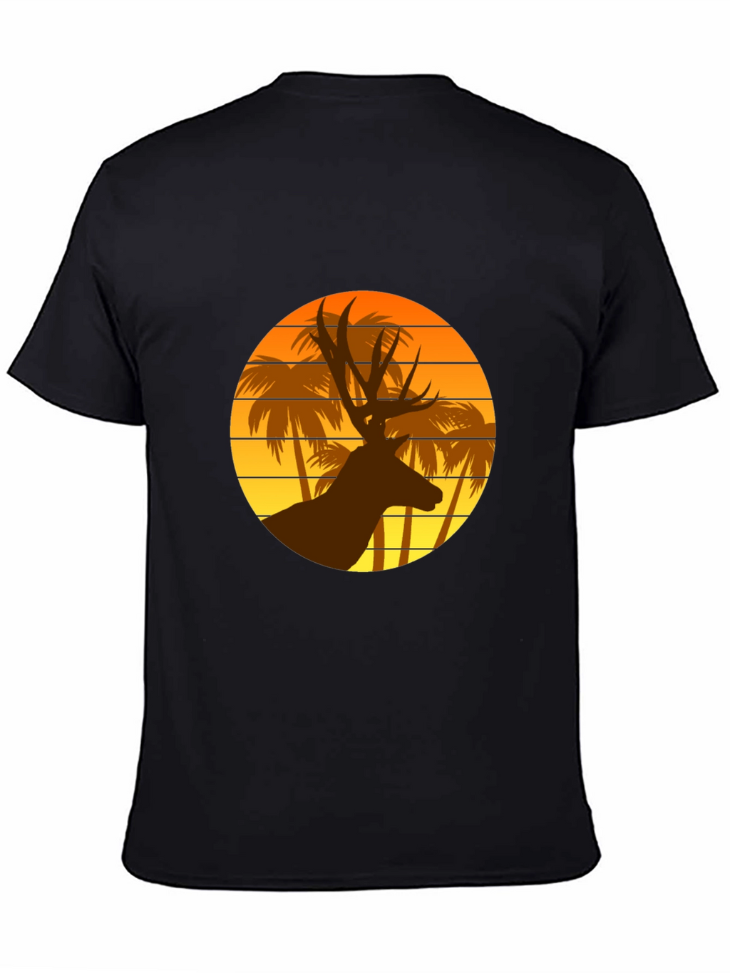 Deer Sunset Graphic T-Shirt | Tropical Vibes