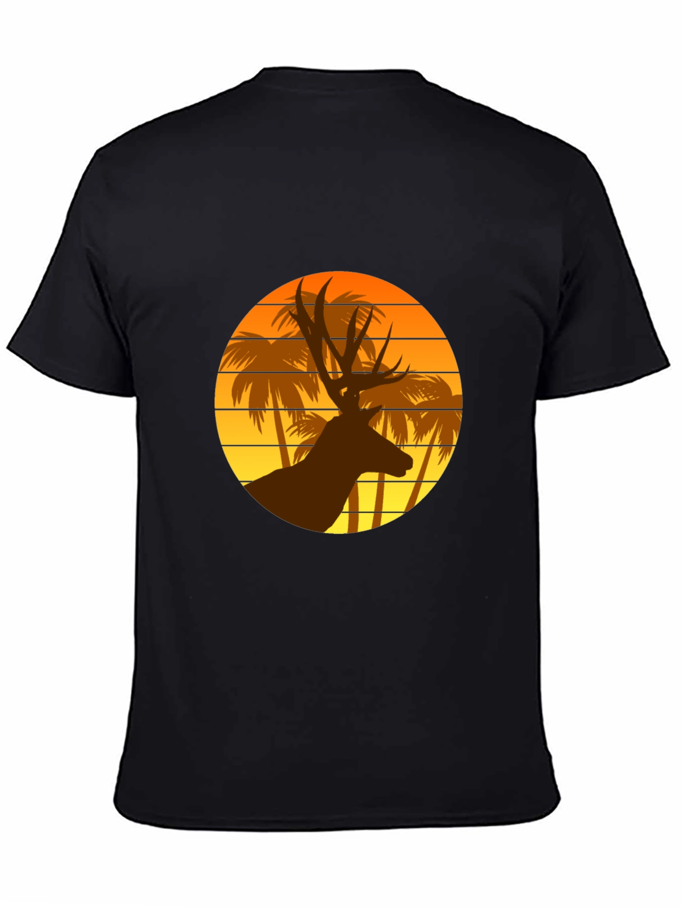Deer Sunset Graphic T-Shirt | Tropical Vibes