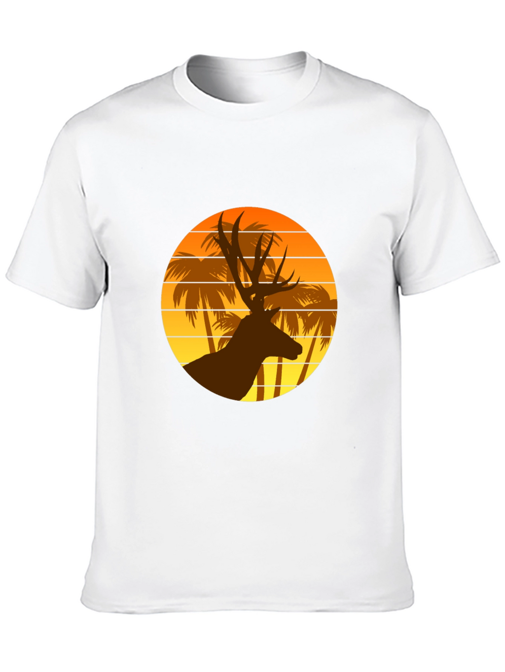 Deer Sunset Graphic T-Shirt | Tropical Vibes