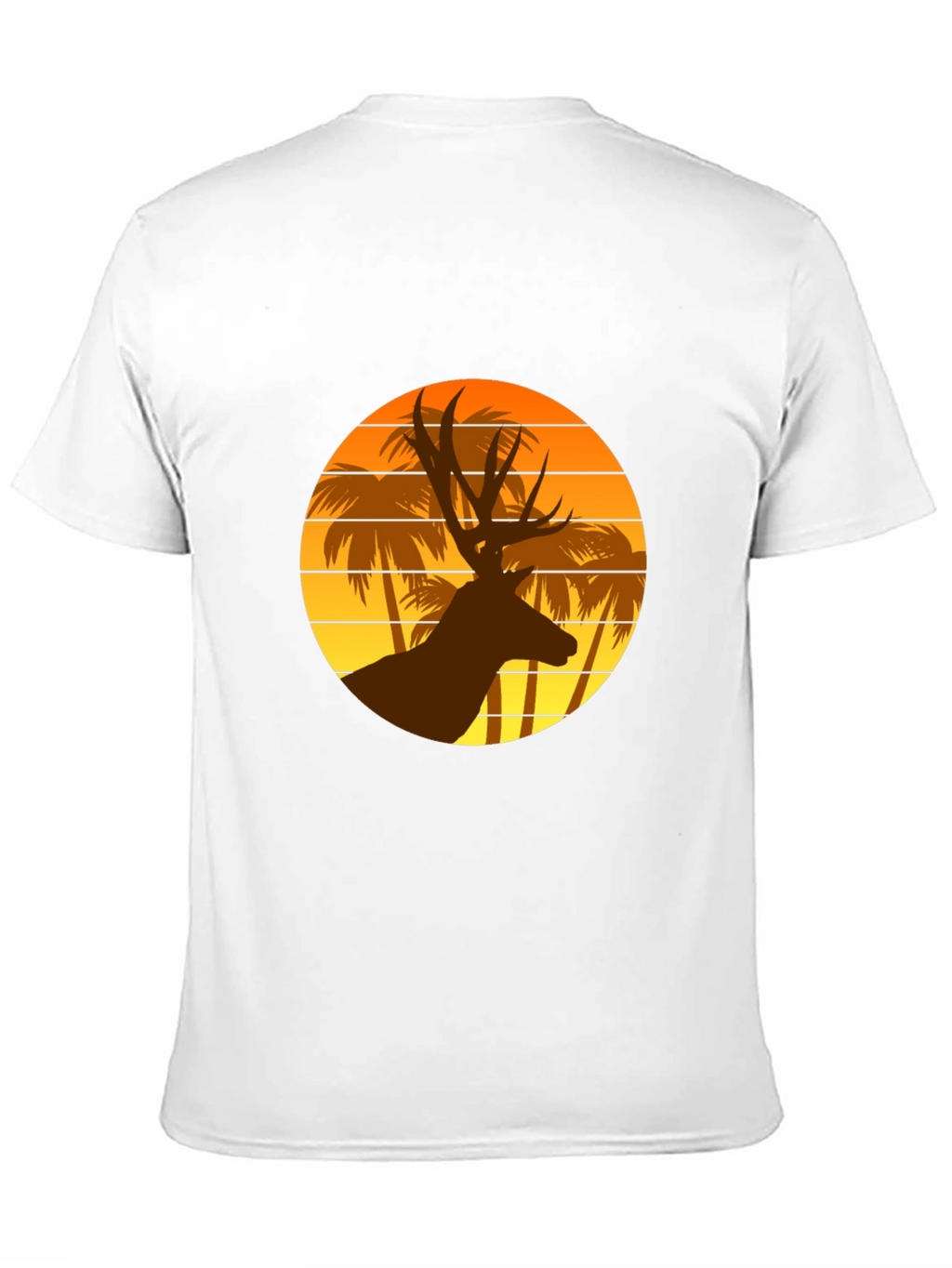 Deer Sunset Graphic T-Shirt | Tropical Vibes