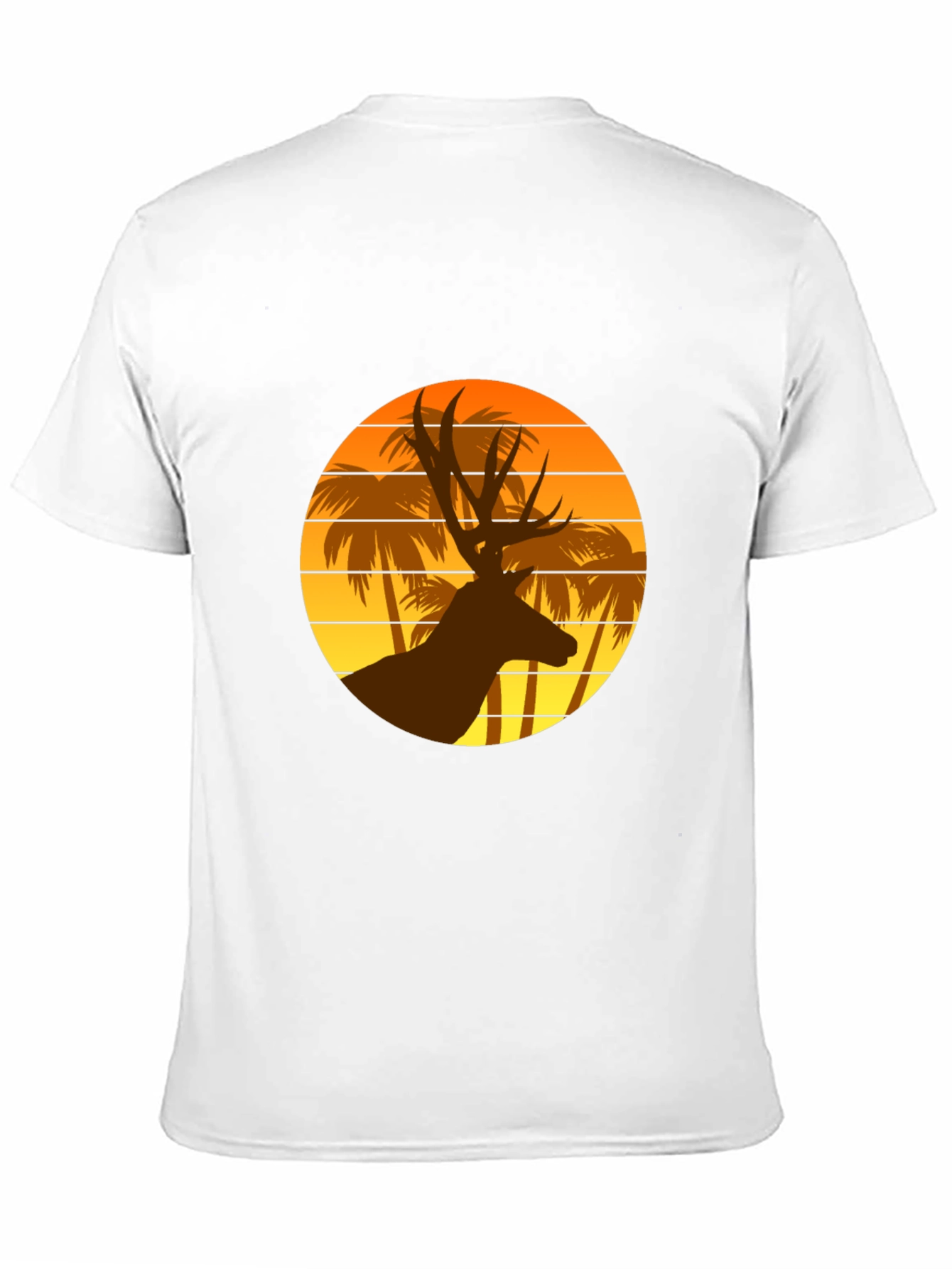 Deer Sunset Graphic T-Shirt | Tropical Vibes