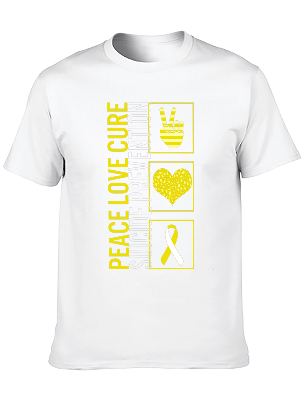 Peace Love Cure Suicide Prevention Awareness T-Shirt