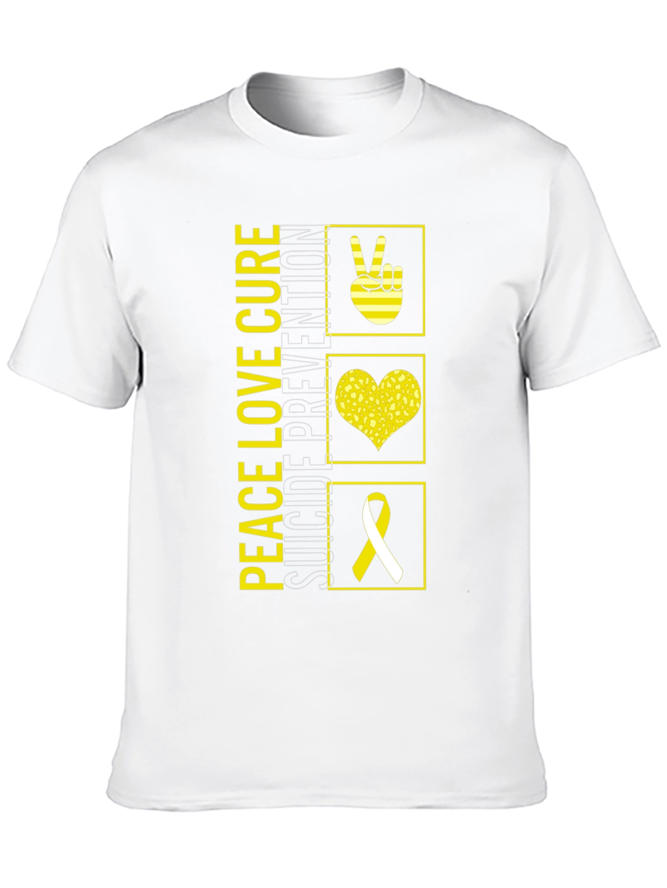 Peace Love Cure Suicide Prevention Awareness T-Shirt