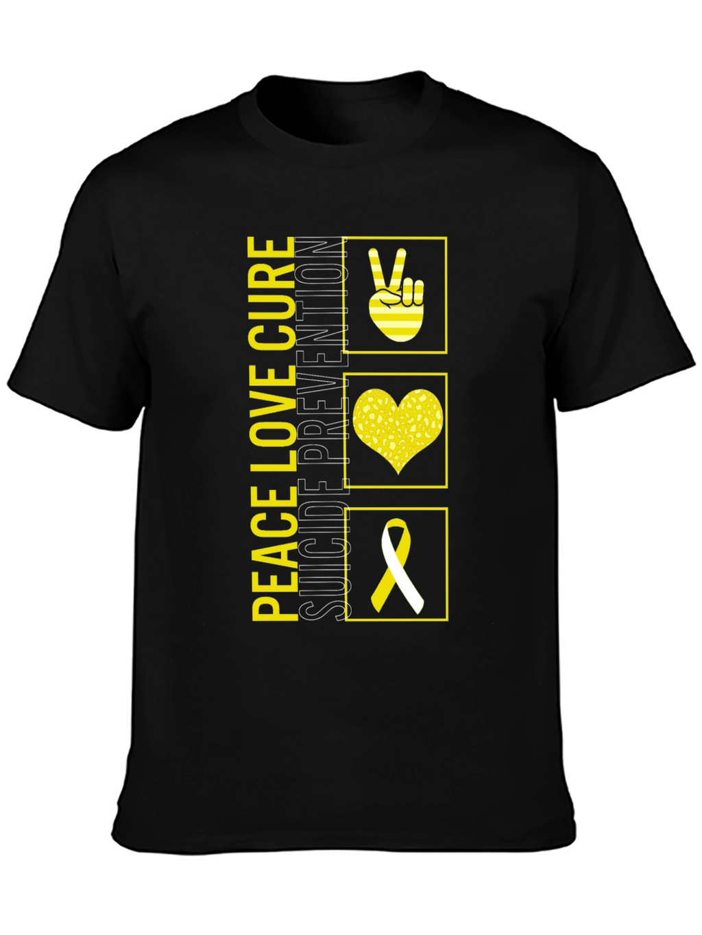 Peace Love Cure Suicide Prevention Awareness T-Shirt