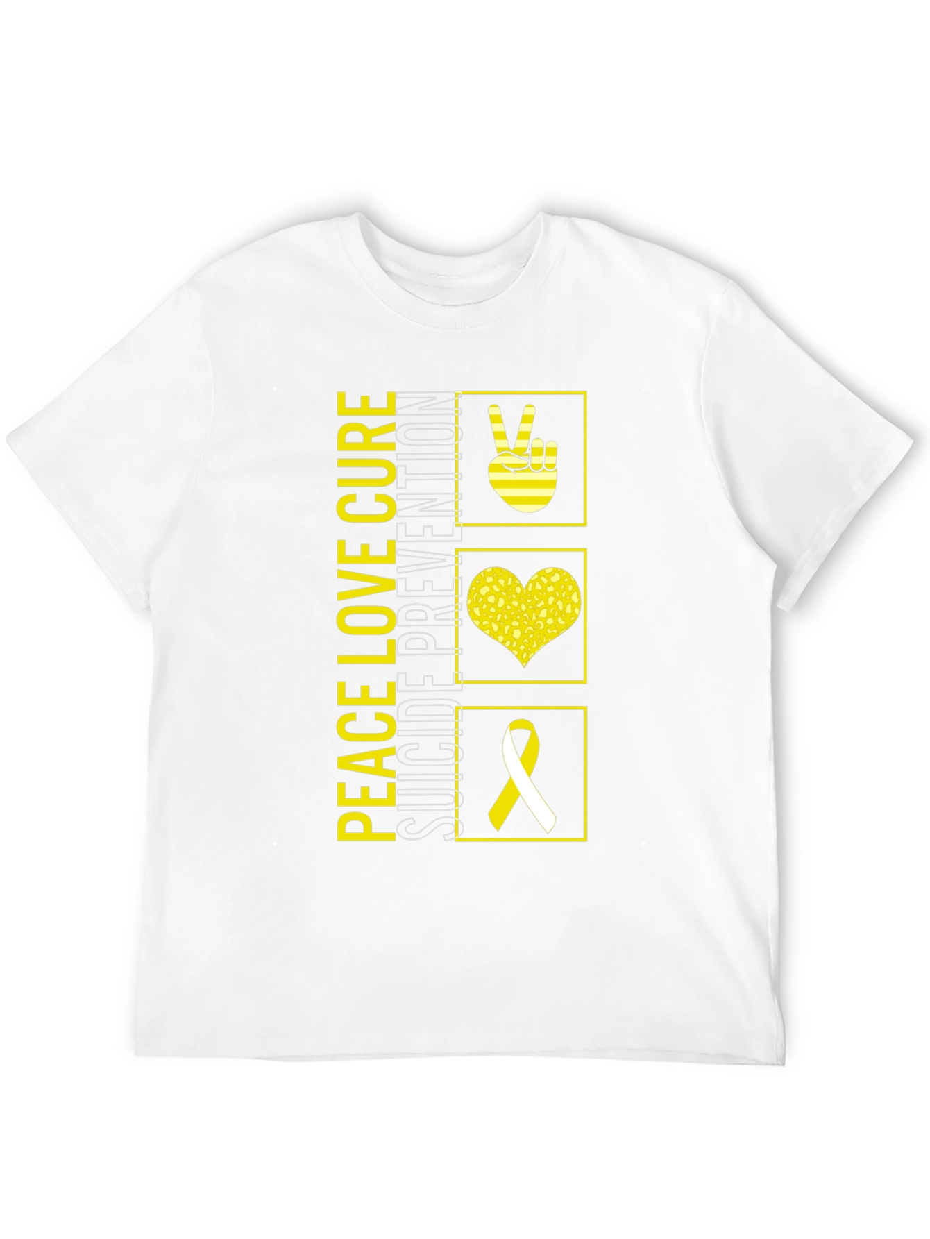 Peace Love Cure Suicide Prevention Awareness T-Shirt