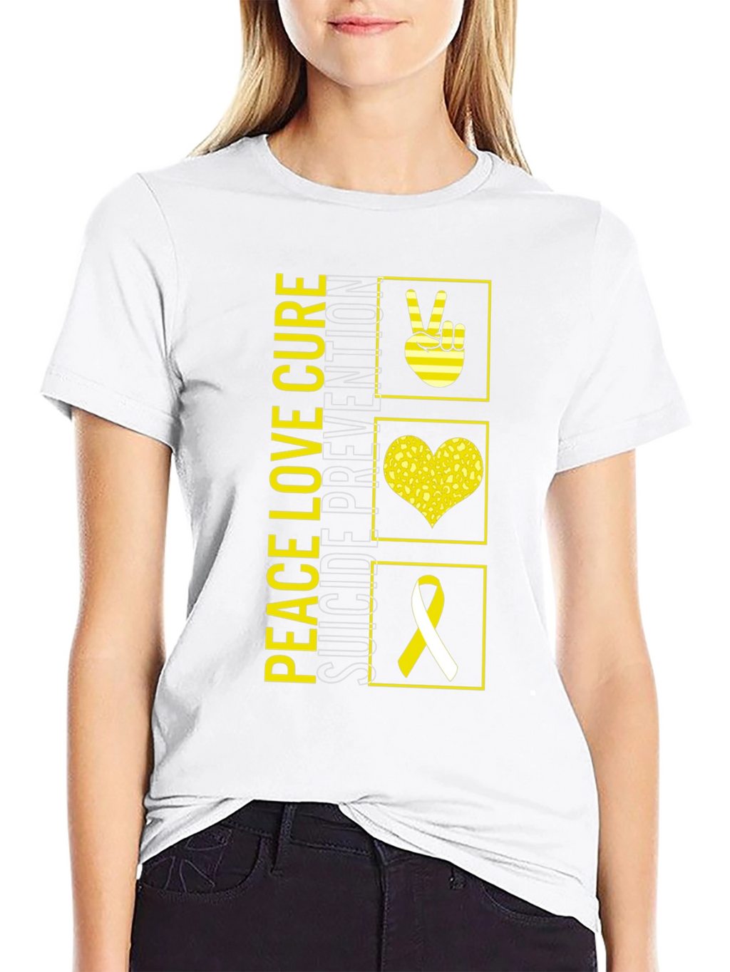 Peace Love Cure Suicide Prevention Awareness T-Shirt