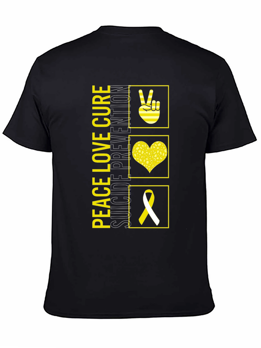 Peace Love Cure Suicide Prevention Awareness T-Shirt