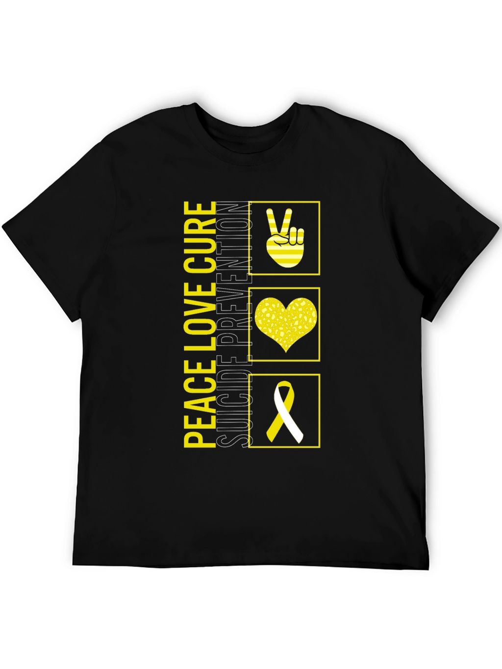 Peace Love Cure Suicide Prevention Awareness T-Shirt