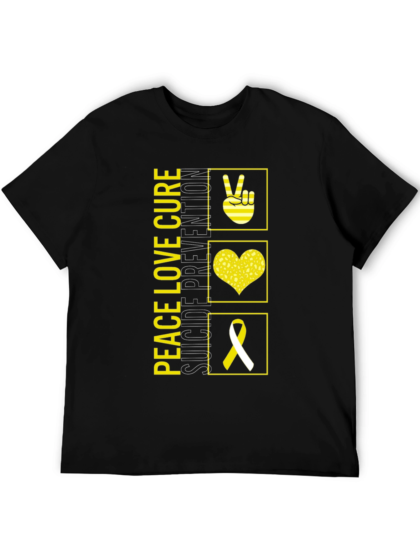 Peace Love Cure Suicide Prevention Awareness T-Shirt
