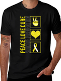 Peace Love Cure Suicide Prevention Awareness T-Shirt