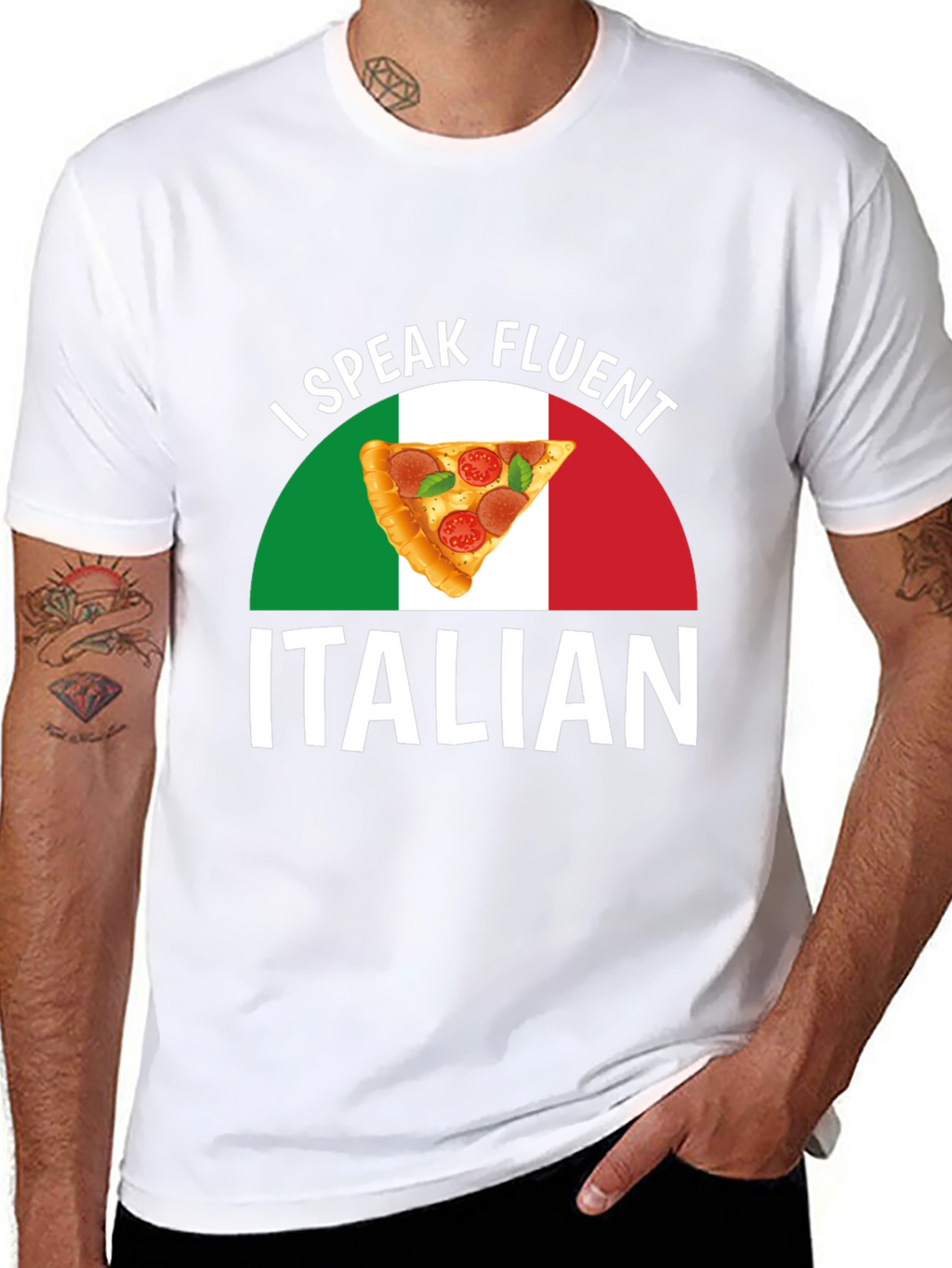 I Speak Fluent Italian Pizza T-Shirt