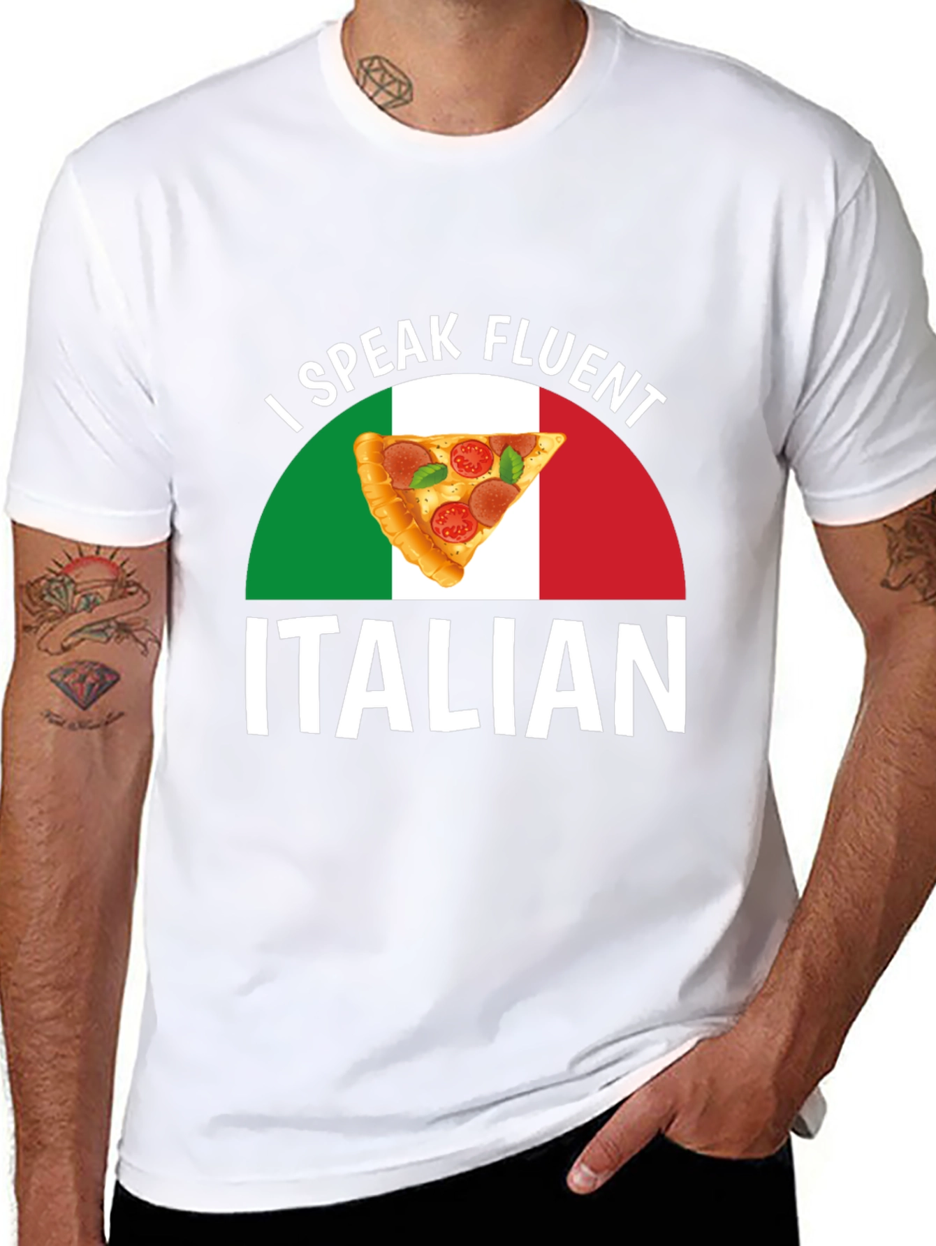 I Speak Fluent Italian Pizza T-Shirt