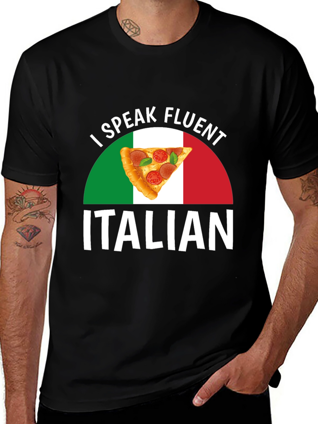 I Speak Fluent Italian Pizza T-Shirt