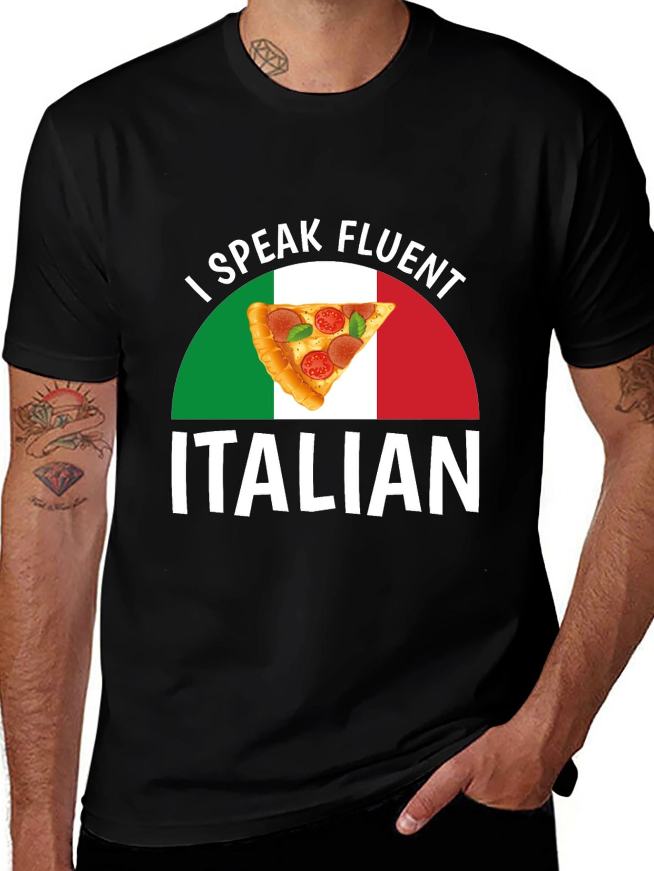 I Speak Fluent Italian Pizza T-Shirt
