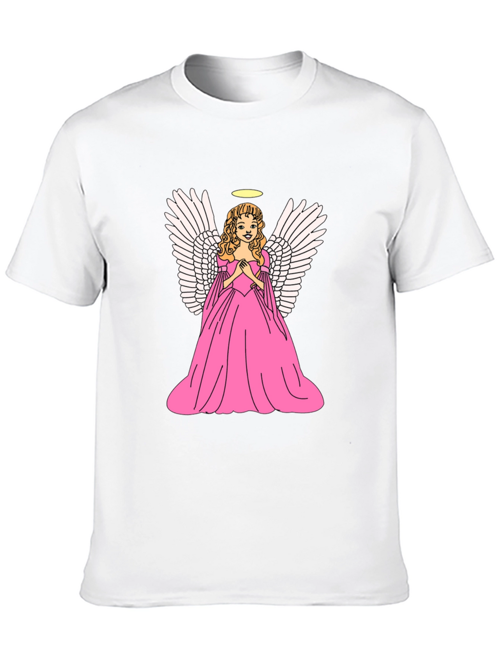 Angel Graphic Tee - Black Cotton T-Shirt