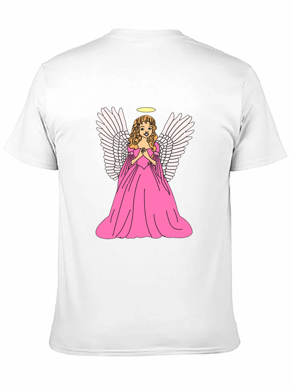 Angel Graphic Tee - Black Cotton T-Shirt