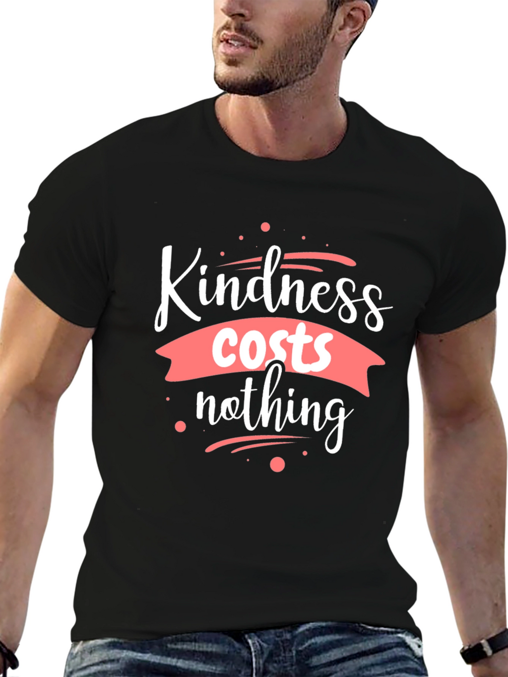 Kindness Costs Nothing Black T-Shirt