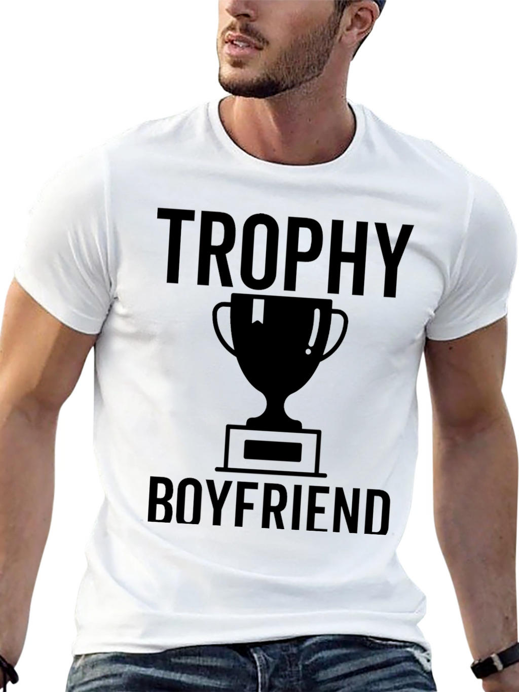 Trophy Boyfriend Graphic Tee - Black