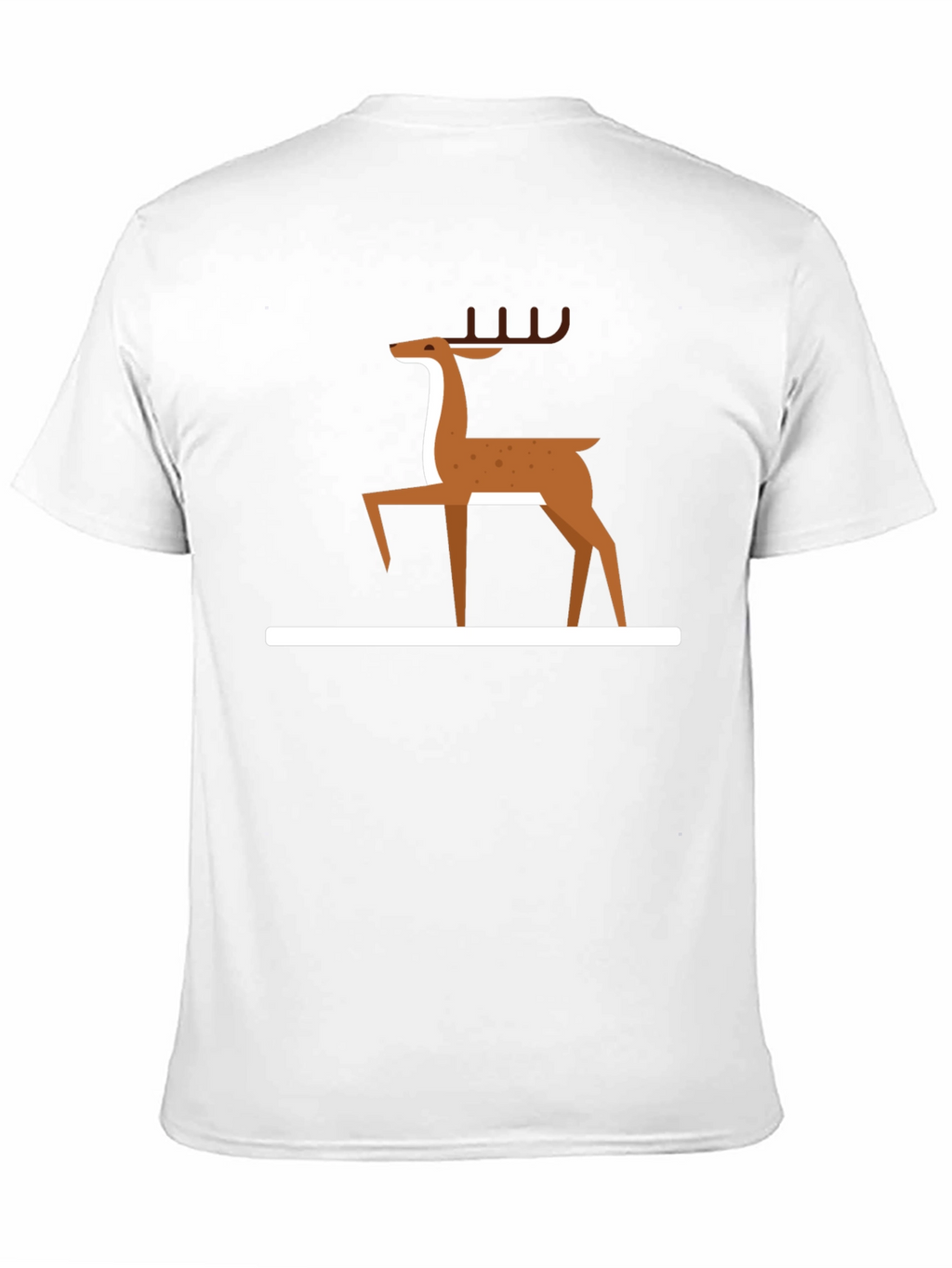 Minimalist Deer Graphic T-Shirt - Black
