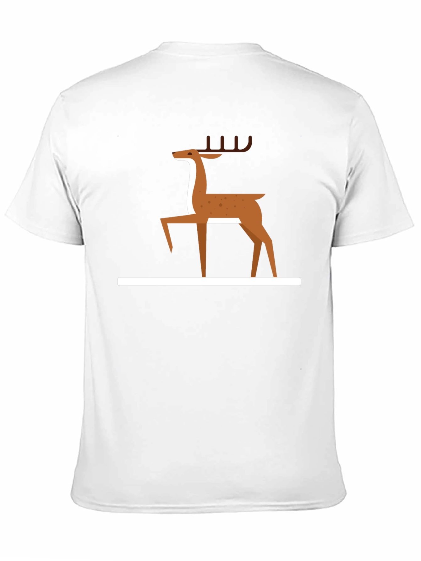 Minimalist Deer Graphic T-Shirt - Black