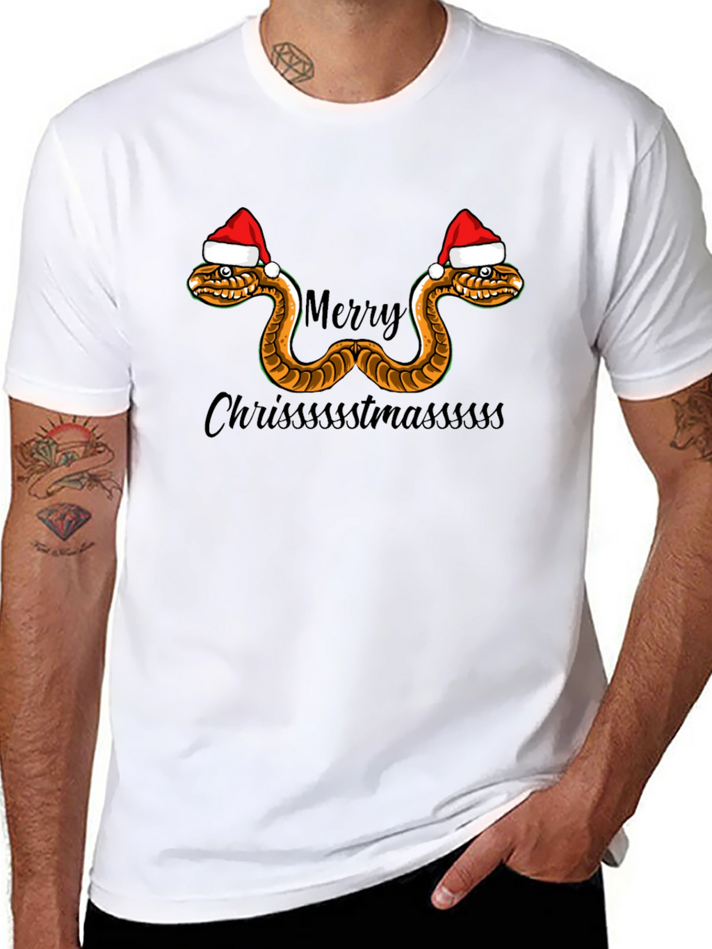 Merry Chrissstmasssss Snake T-Shirt