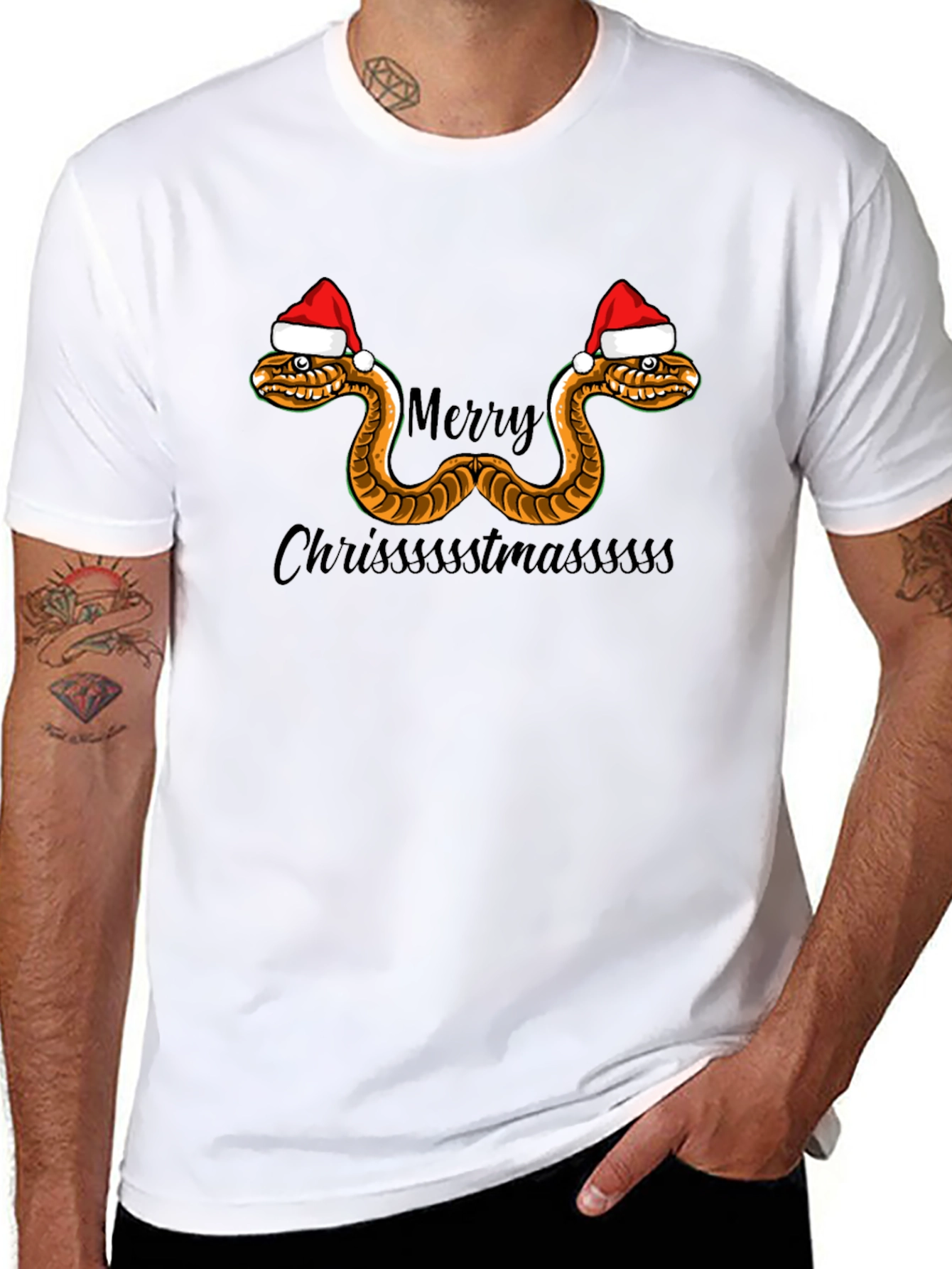 Merry Chrissstmasssss Snake T-Shirt