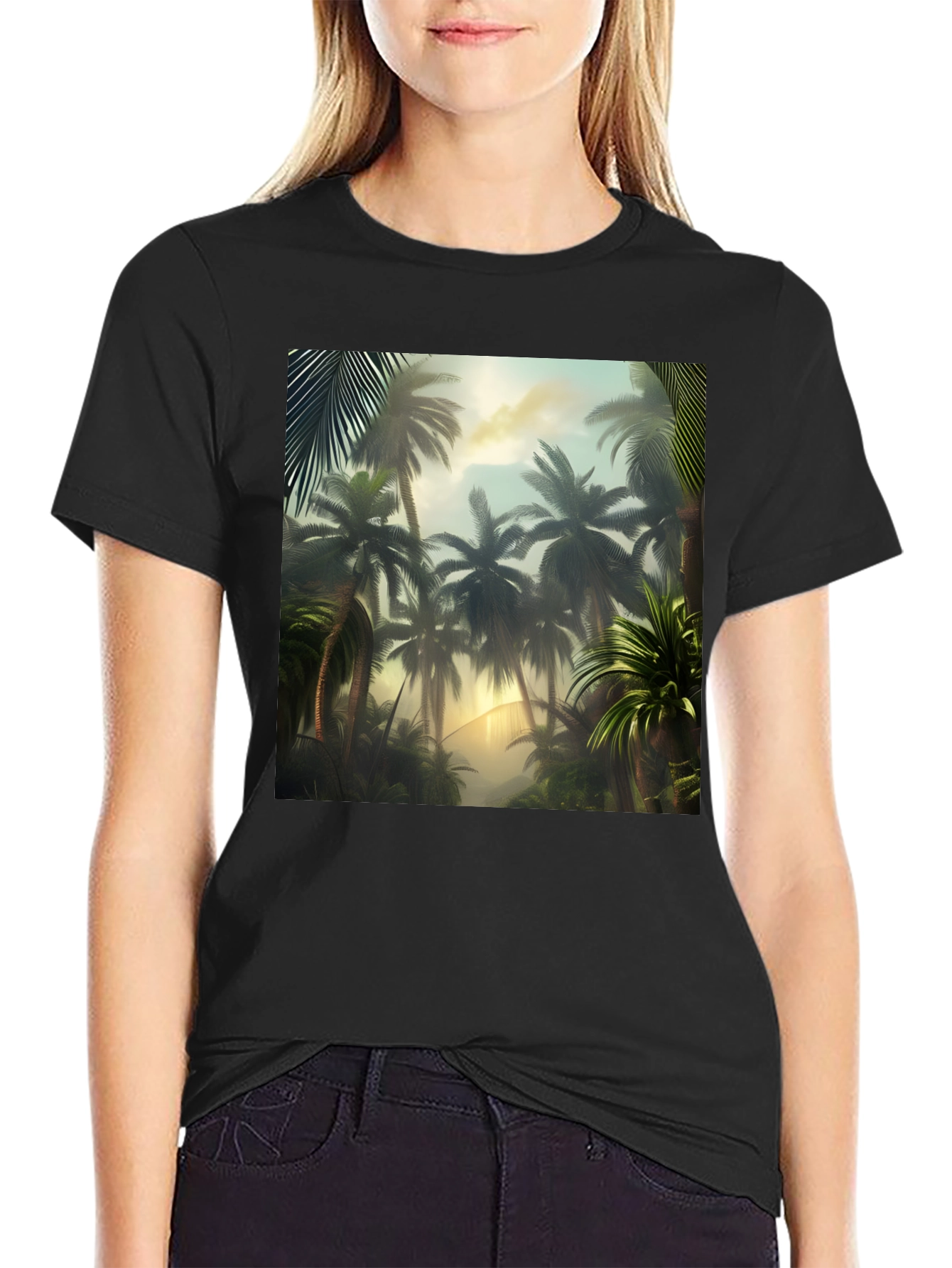 Tropical Palm Tree Graphic T-Shirt