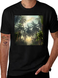 Tropical Palm Tree Graphic T-Shirt
