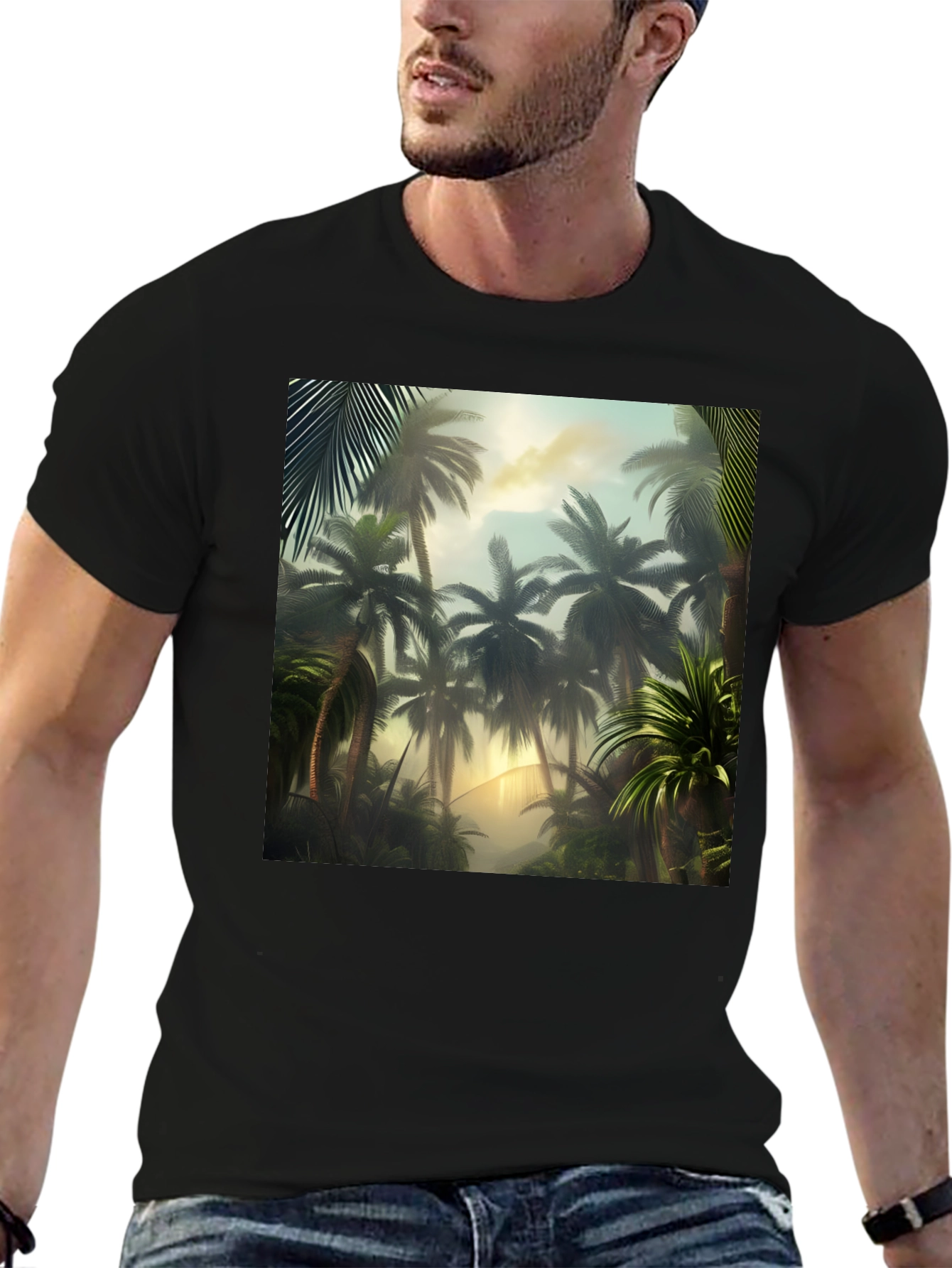Tropical Palm Tree Graphic T-Shirt