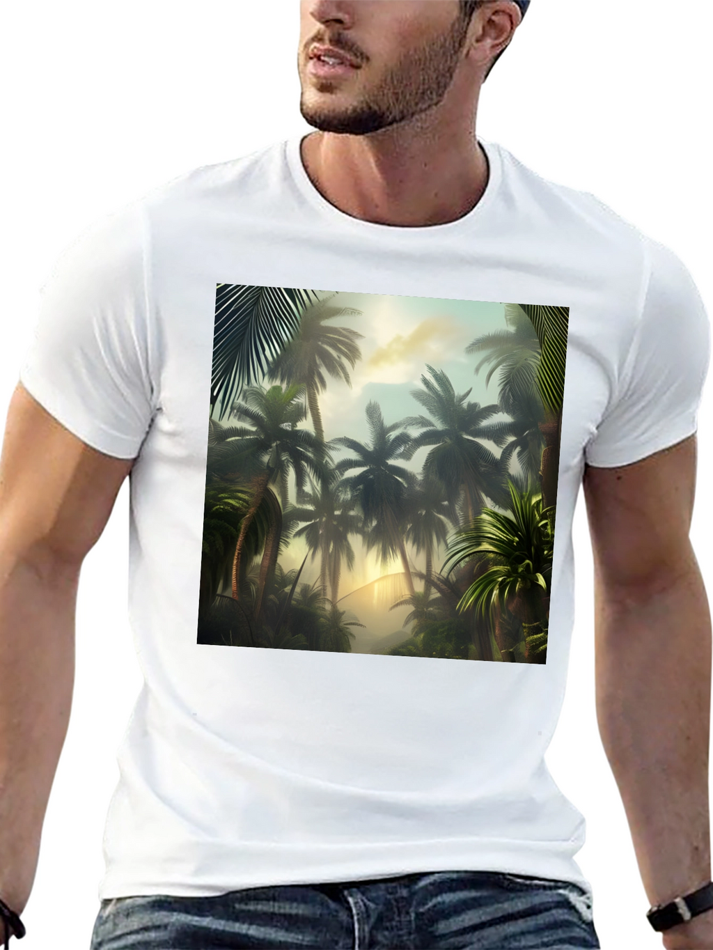 Tropical Palm Tree Graphic T-Shirt