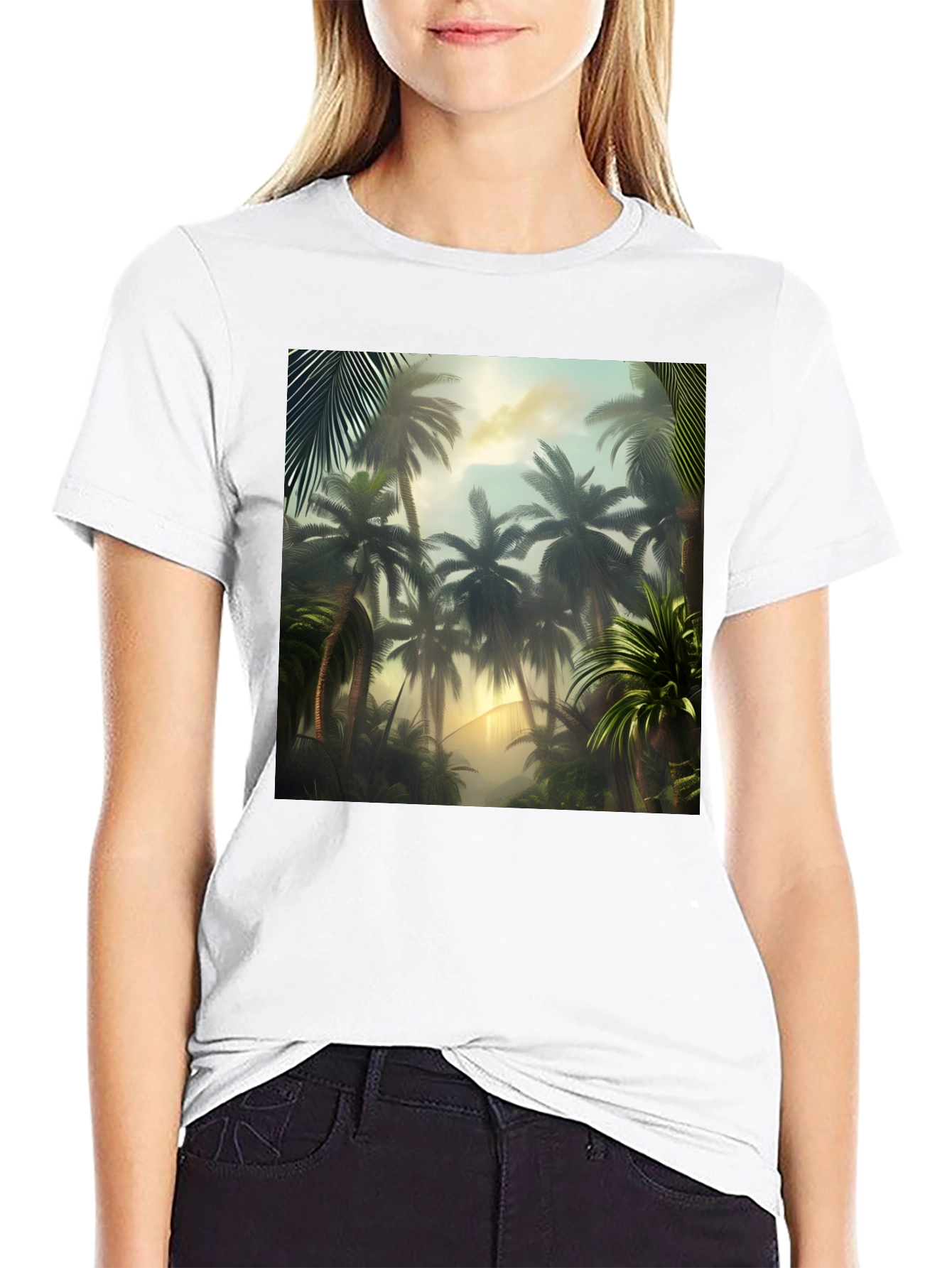 Tropical Palm Tree Graphic T-Shirt