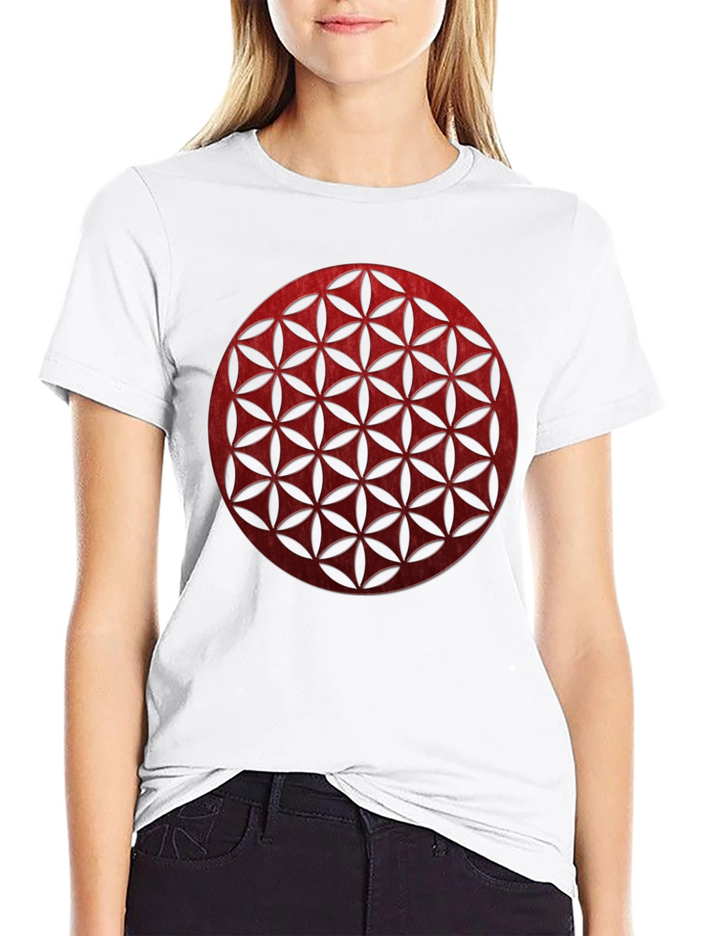 Geometric Circle Graphic Tee - Modern Black T-Shirt