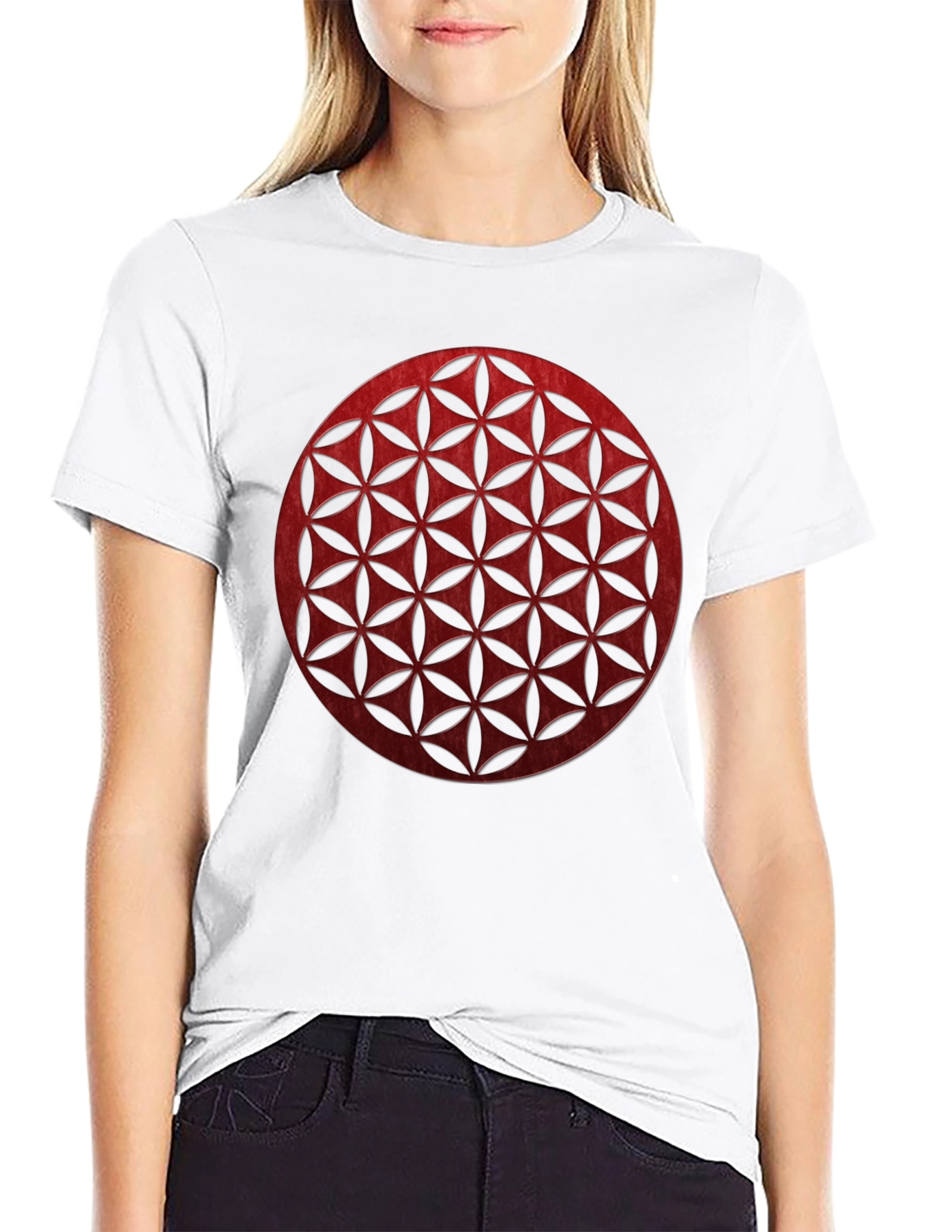Geometric Circle Graphic Tee - Modern Black T-Shirt