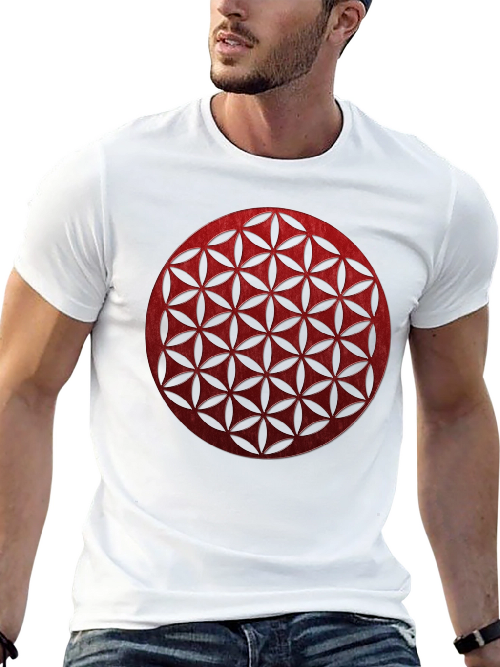 Geometric Circle Graphic Tee - Modern Black T-Shirt