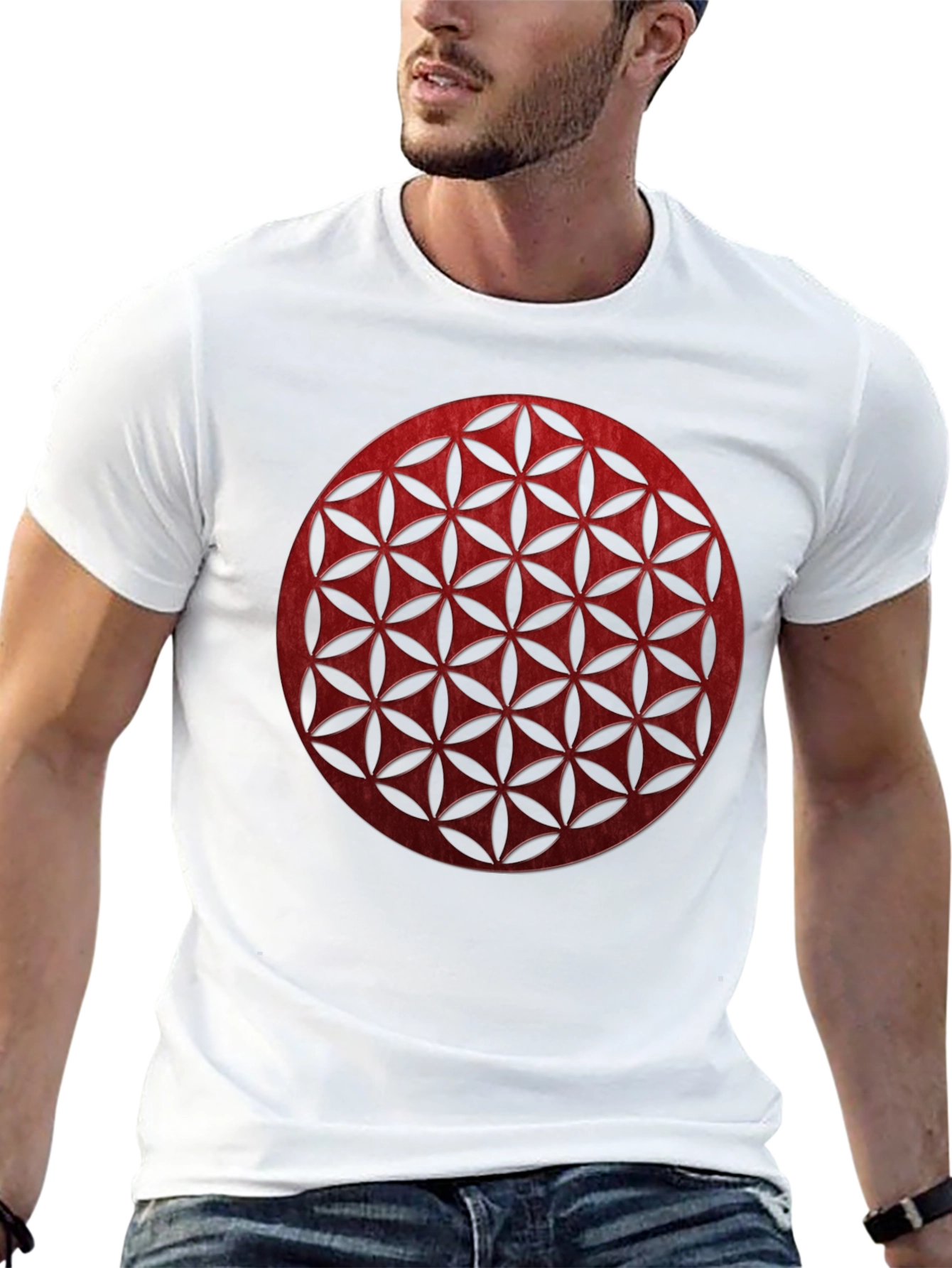 Geometric Circle Graphic Tee - Modern Black T-Shirt