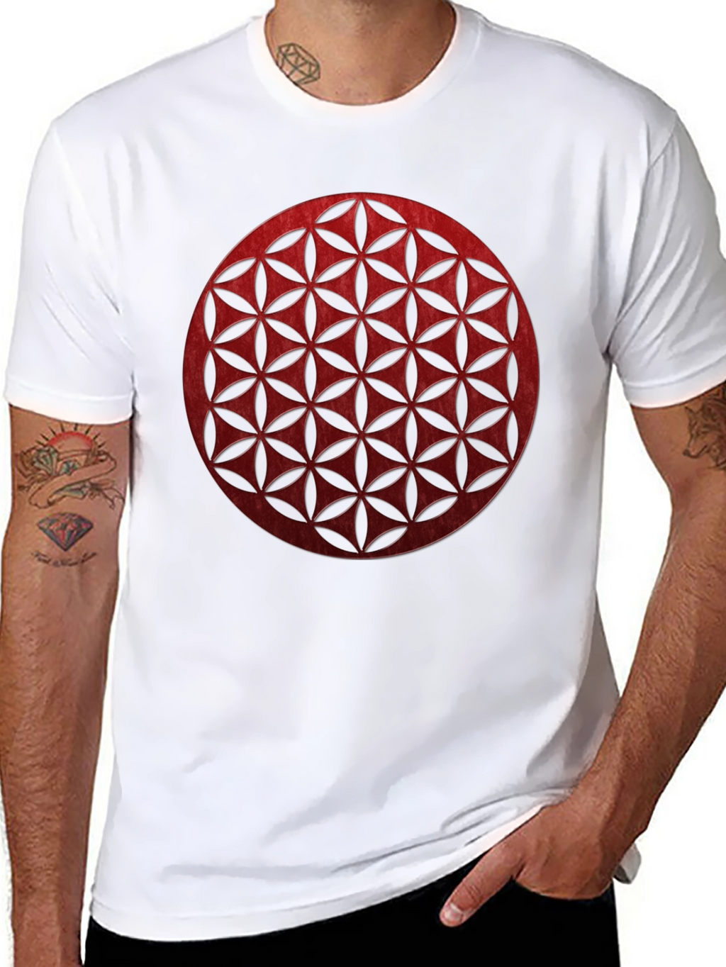 Geometric Circle Graphic Tee - Modern Black T-Shirt