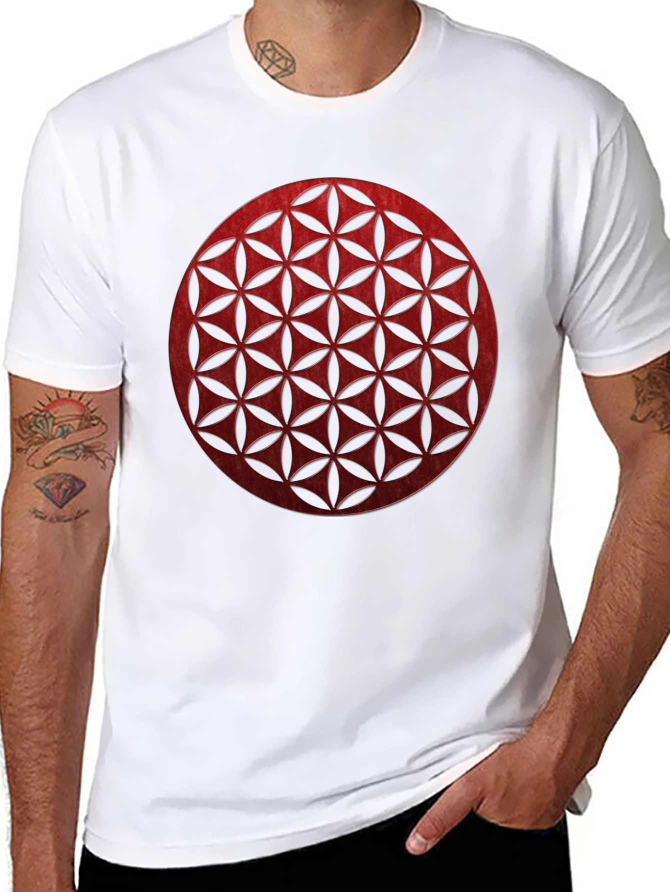 Geometric Circle Graphic Tee - Modern Black T-Shirt