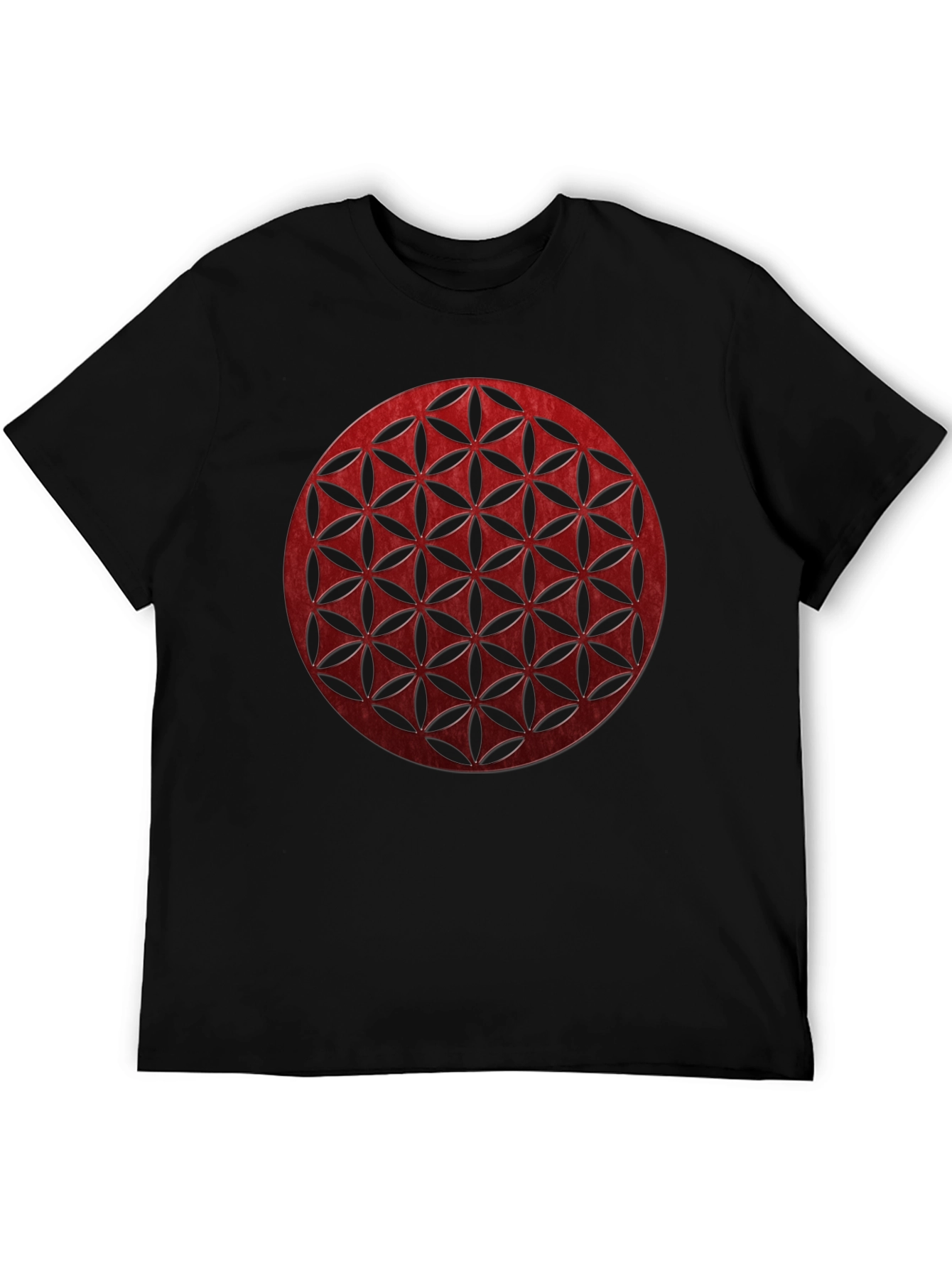Geometric Circle Graphic Tee - Modern Black T-Shirt