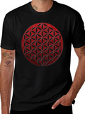 Geometric Circle Graphic Tee - Modern Black T-Shirt