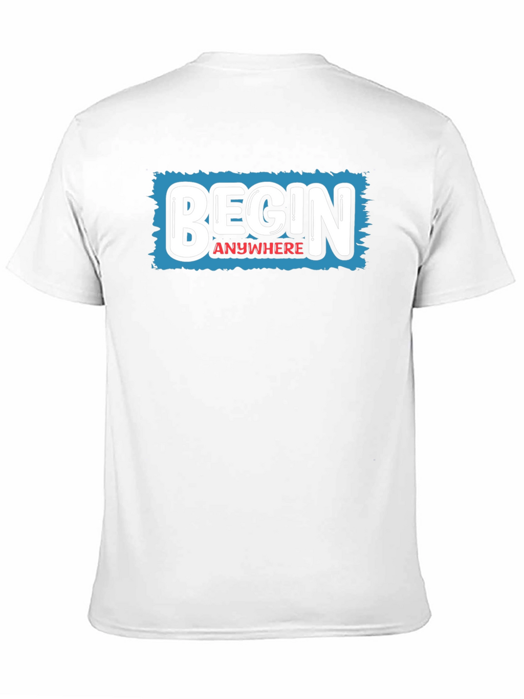 Begin Anywhere Graphic Tee - Motivational Black T-Shirt