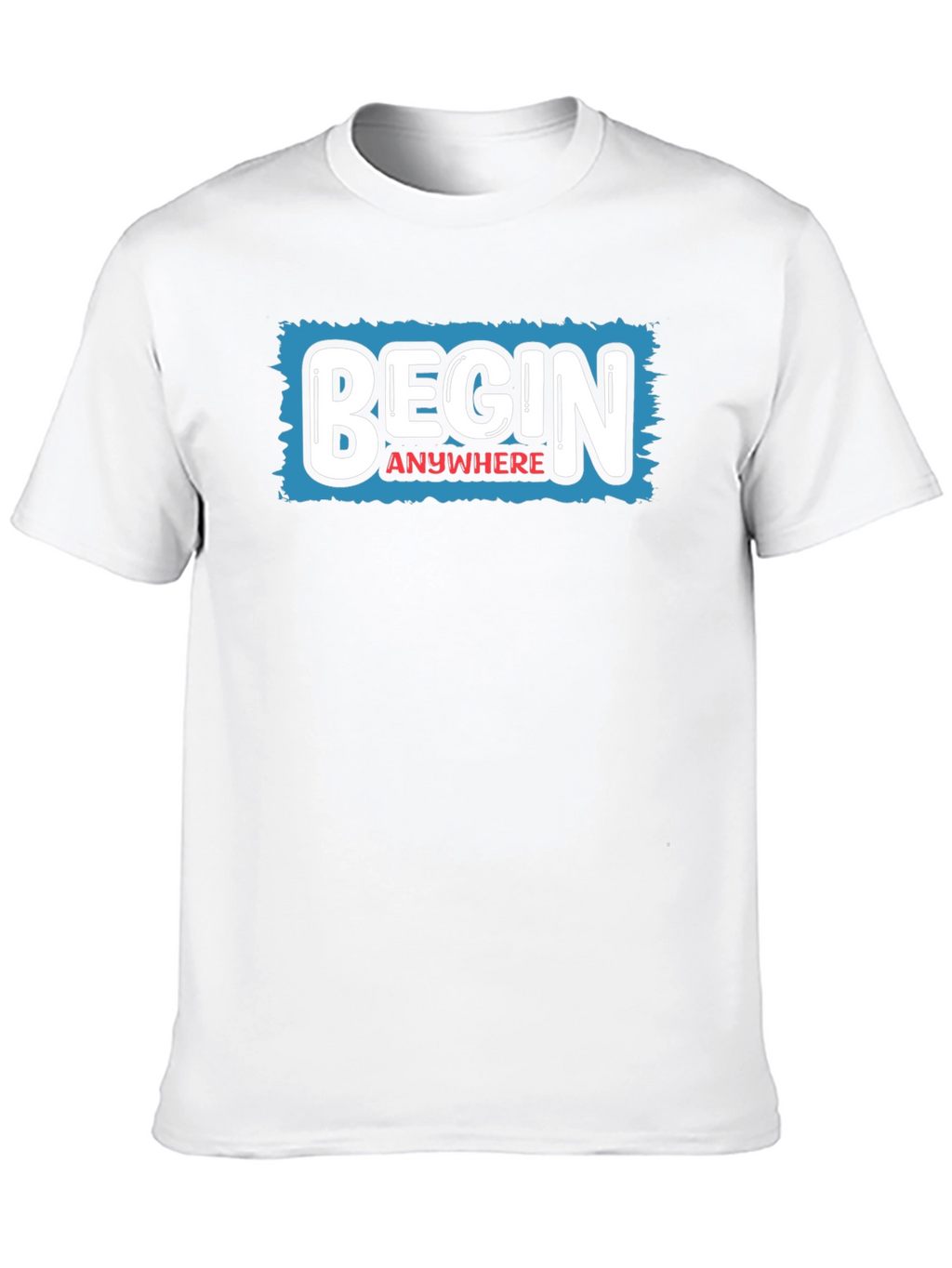 Begin Anywhere Graphic Tee - Motivational Black T-Shirt