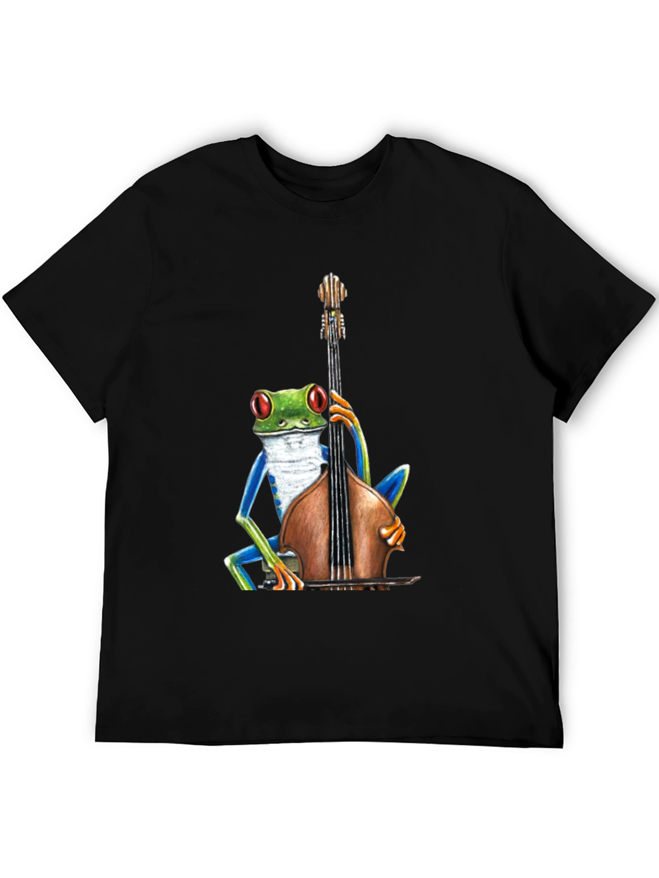Frog Playing Bass T-Shirt - Cool Musician Tee