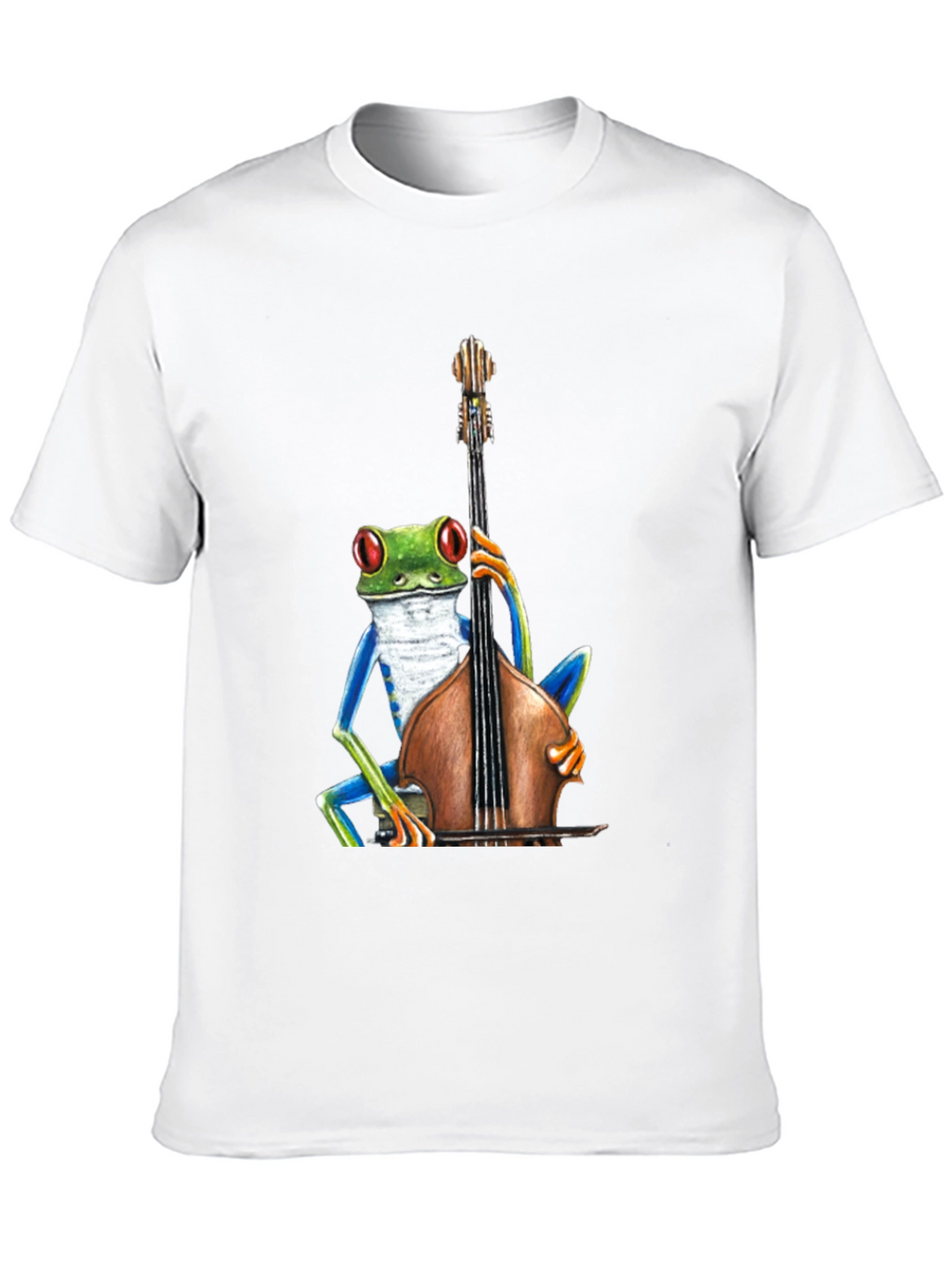 Frog Playing Bass T-Shirt - Cool Musician Tee
