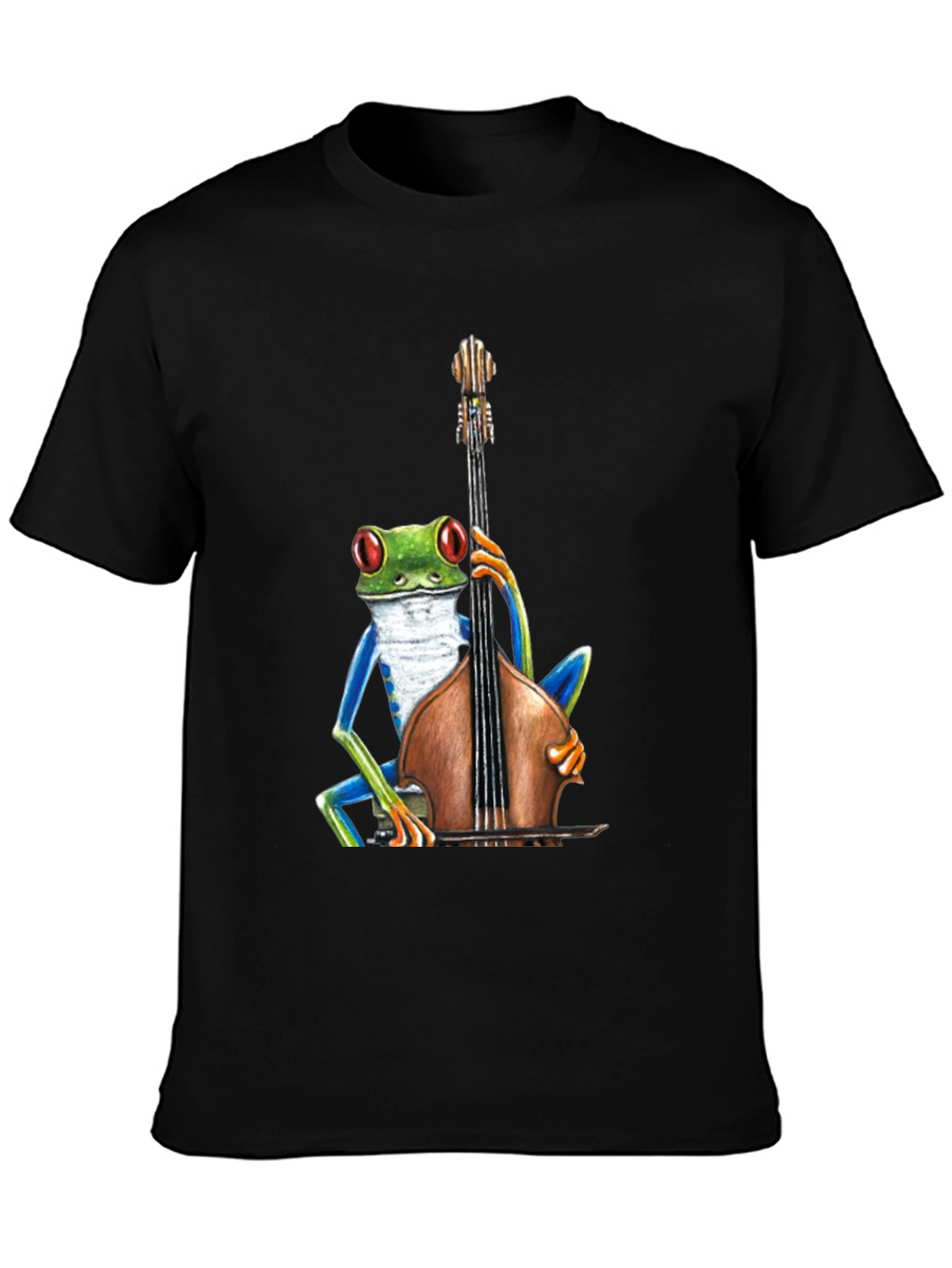 Frog Playing Bass T-Shirt - Cool Musician Tee