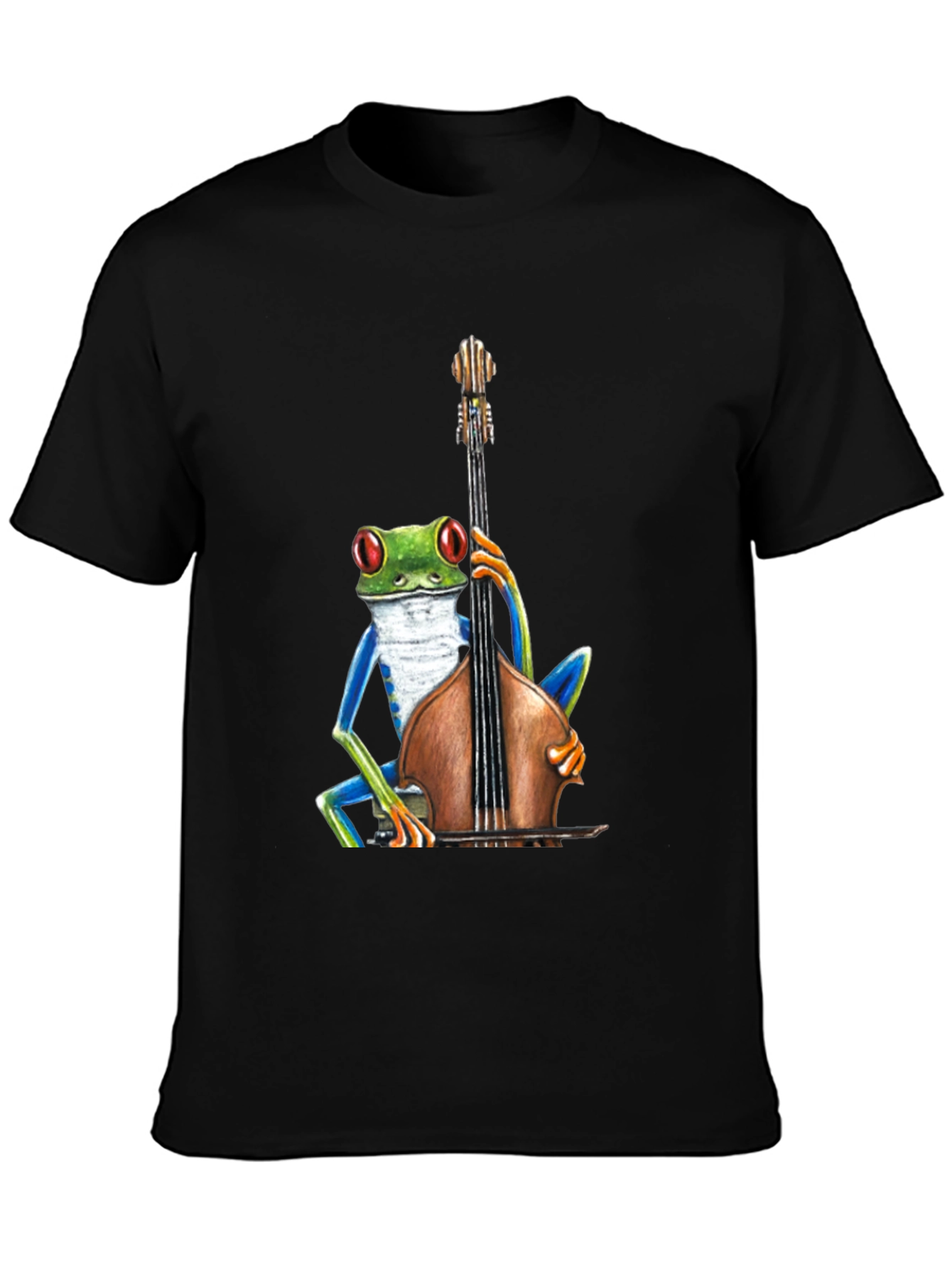 Frog Playing Bass T-Shirt - Cool Musician Tee
