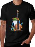 Frog Playing Bass T-Shirt - Cool Musician Tee