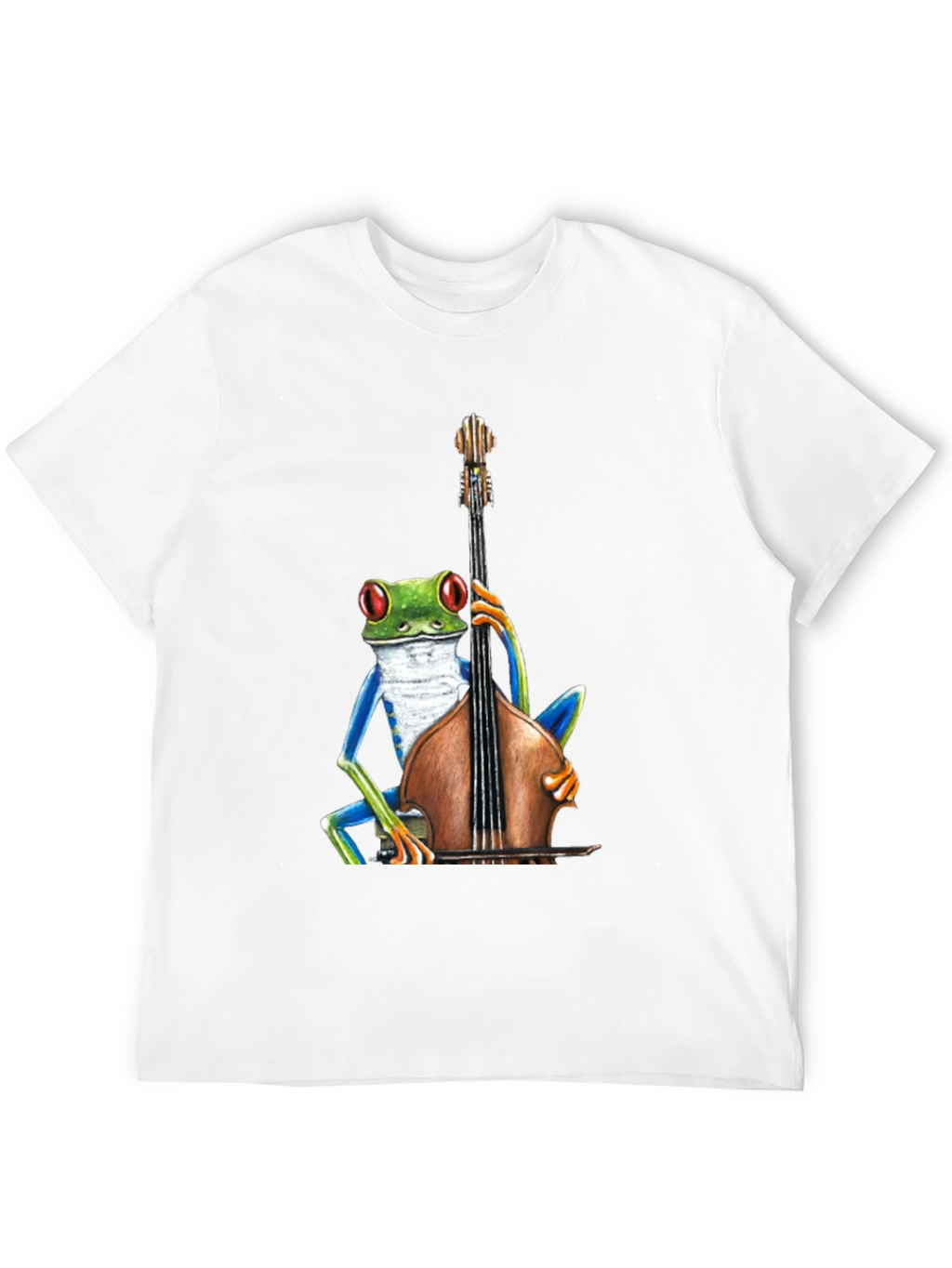Frog Playing Bass T-Shirt - Cool Musician Tee