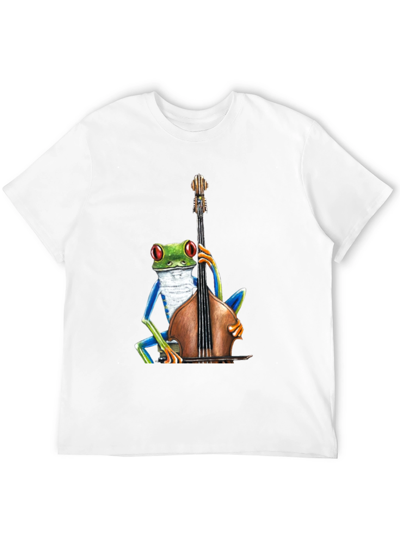 Frog Playing Bass T-Shirt - Cool Musician Tee