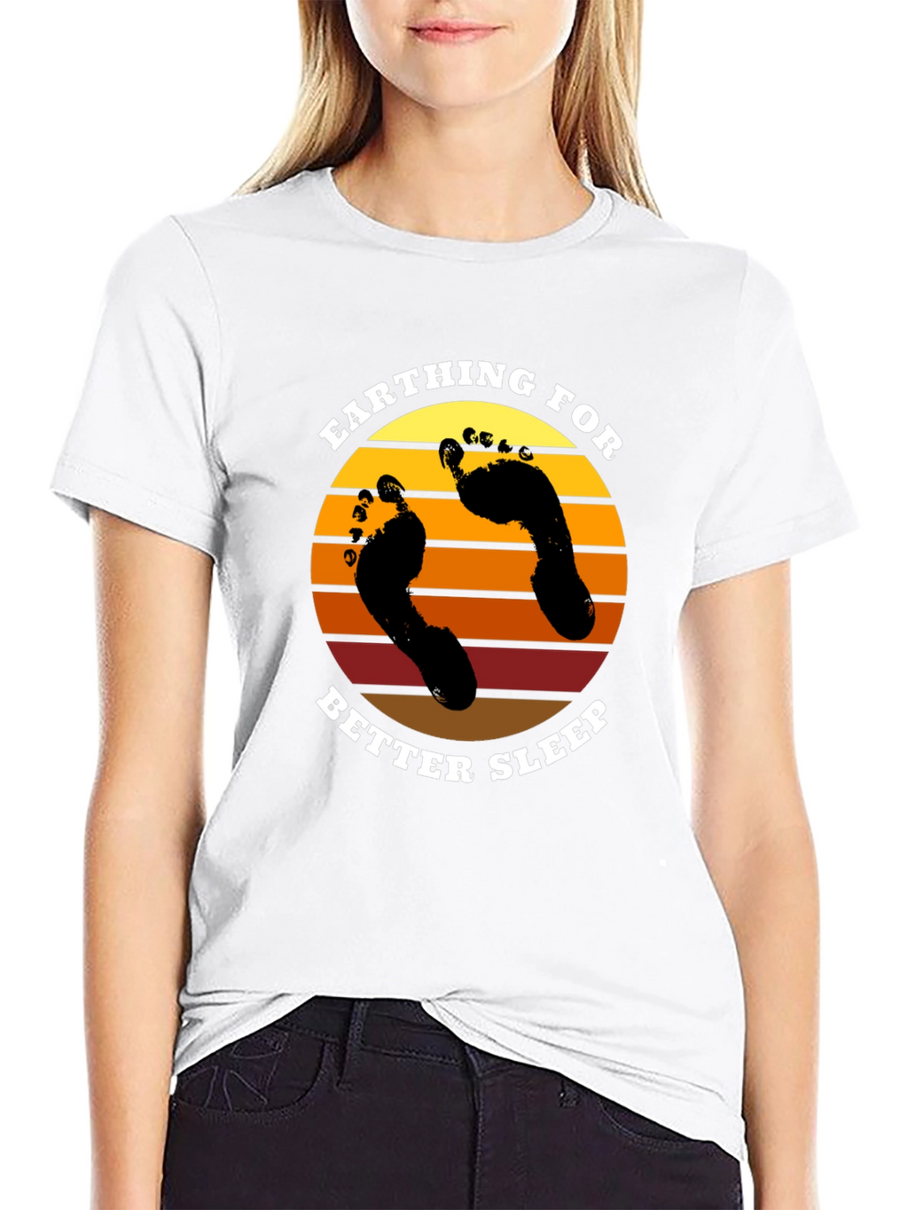 Earthing for Better Sleep Black T-Shirt